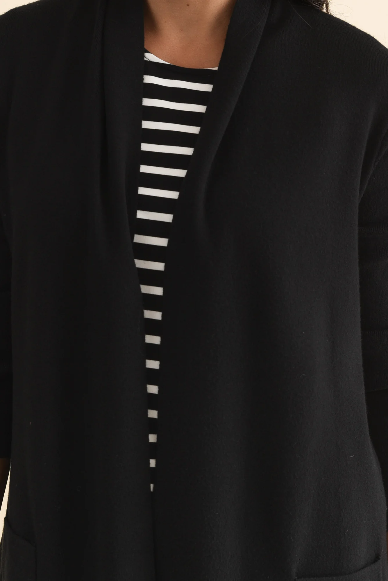 Abbott Black Knit Pocket Cardigan - Image 5