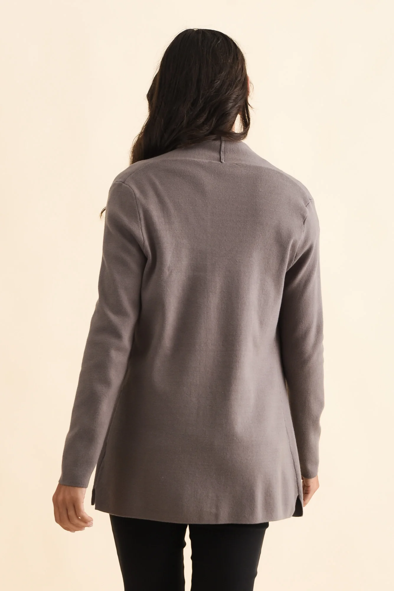 Abbott Taupe Knit Pocket Cardigan - Image 4