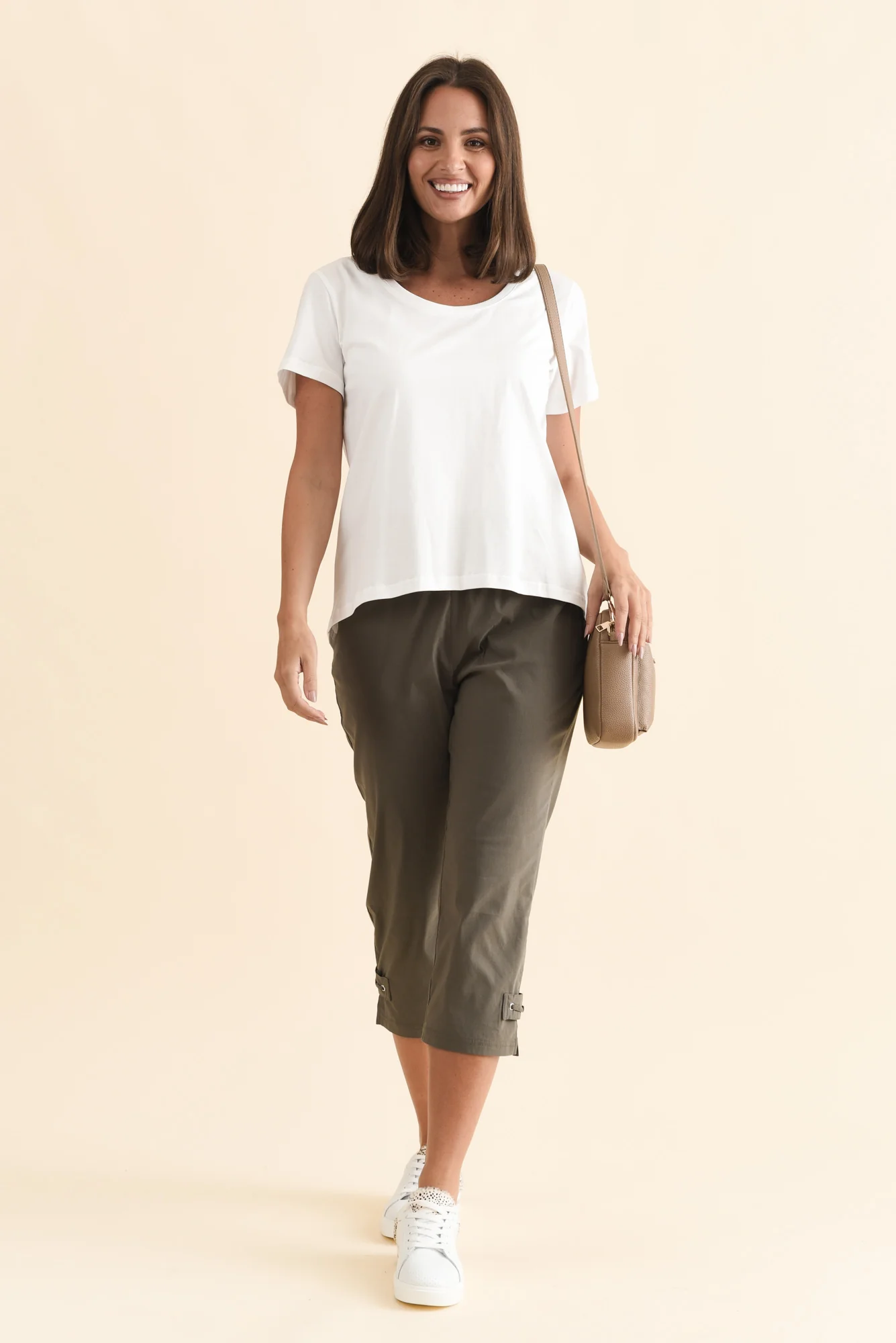 Air-Lite Olive Stretch Capri Pants - Image 7