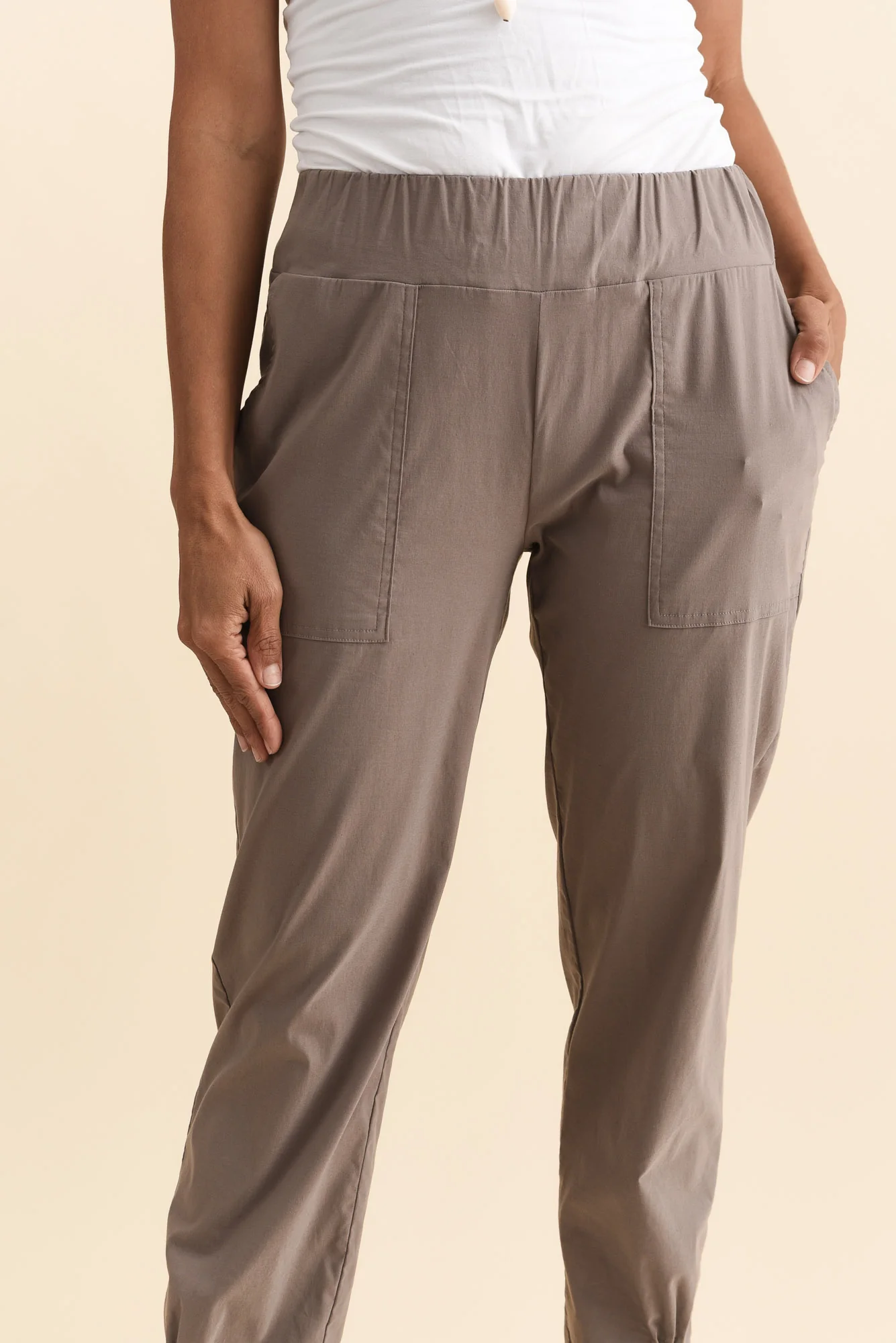 Air-Lite Taupe Stretch Pocket Pants - Image 6