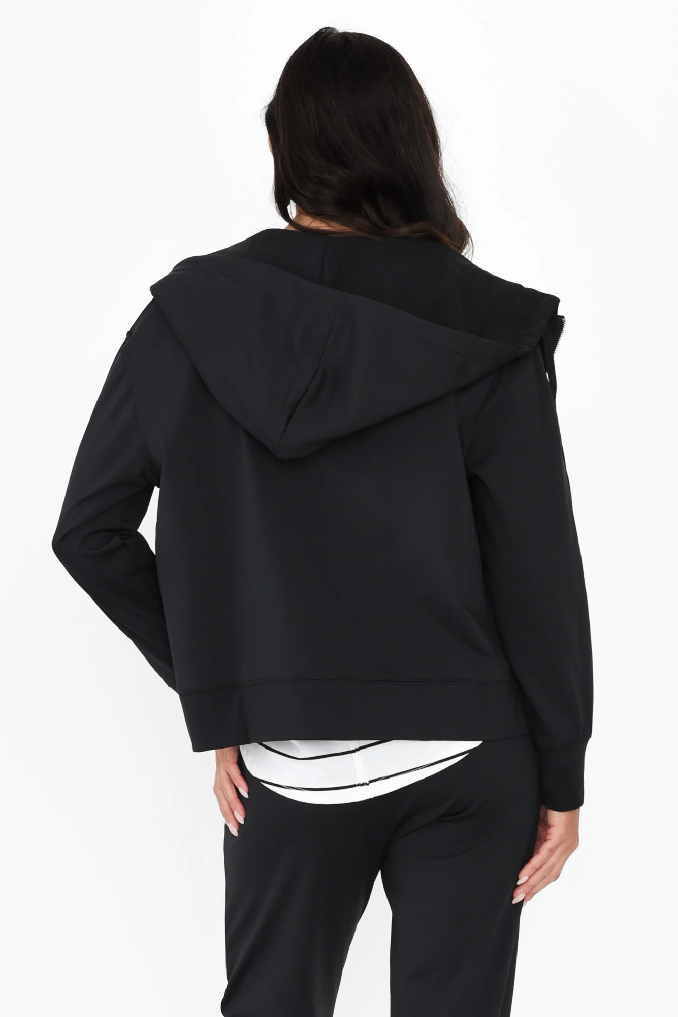 Alexis Black Hooded Sweatshirt - Image 4