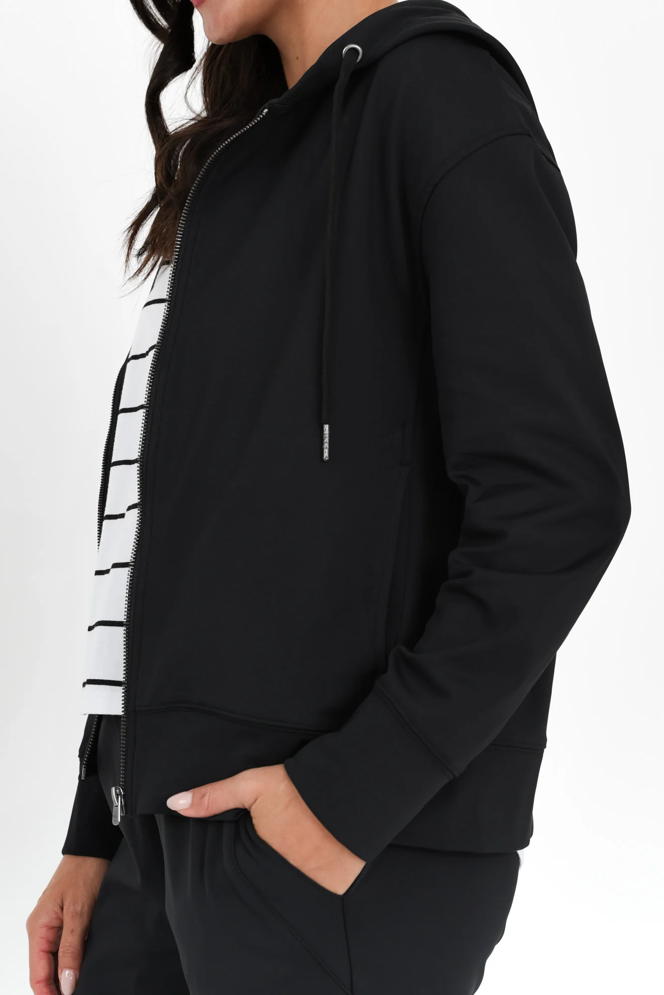Alexis Black Hooded Sweatshirt - Image 5