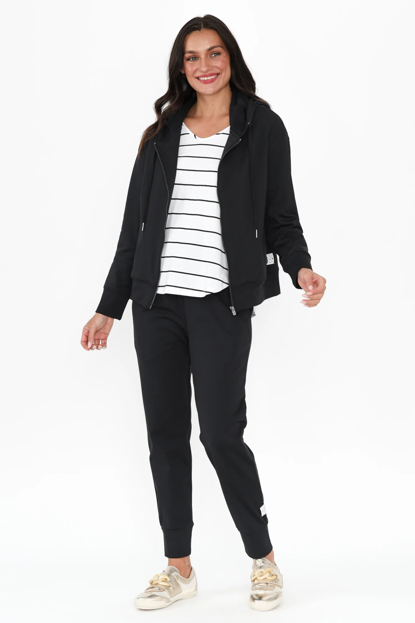 Alexis Black Hooded Sweatshirt - Image 6