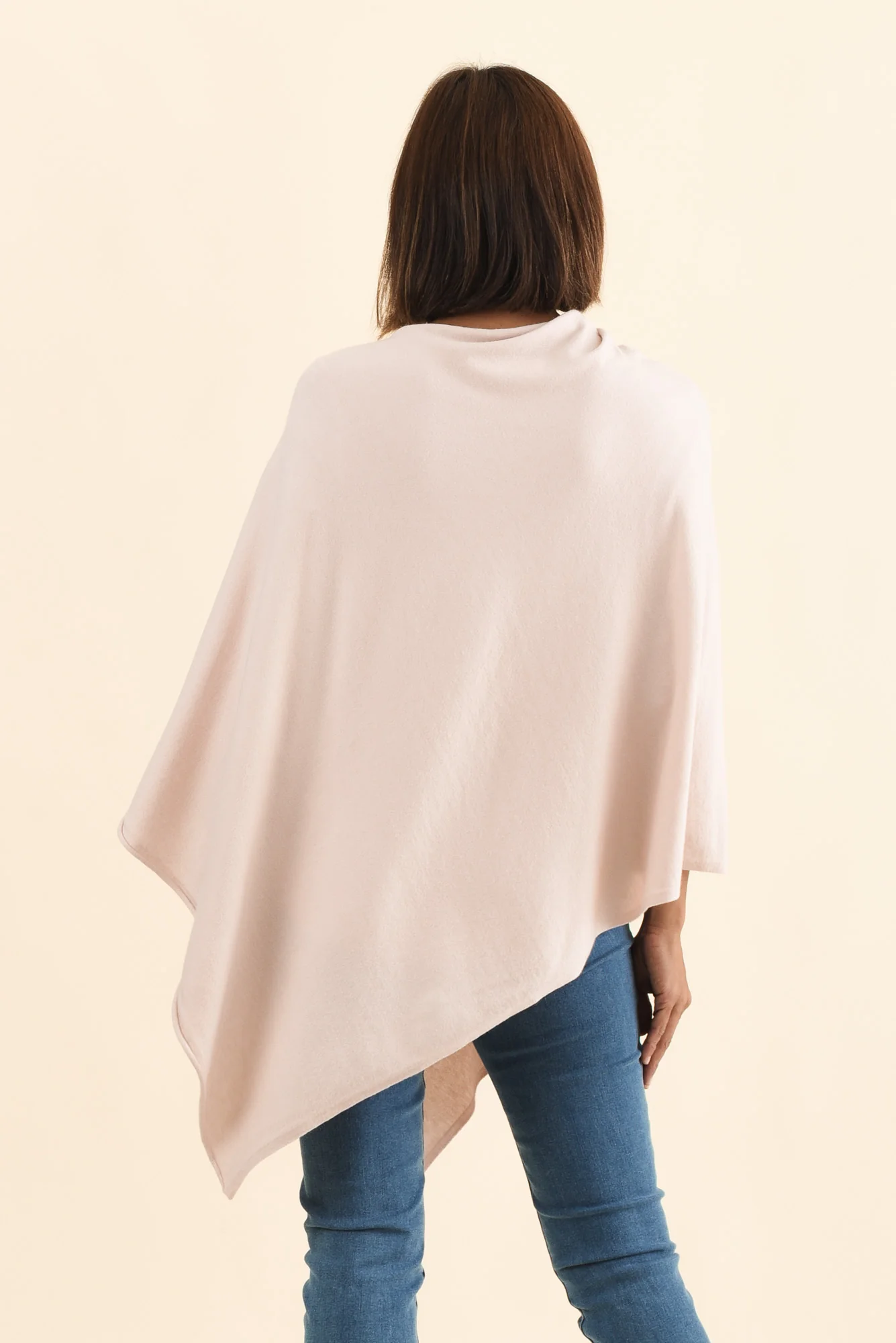 Amy Pink Wool Blend Poncho - Image 4