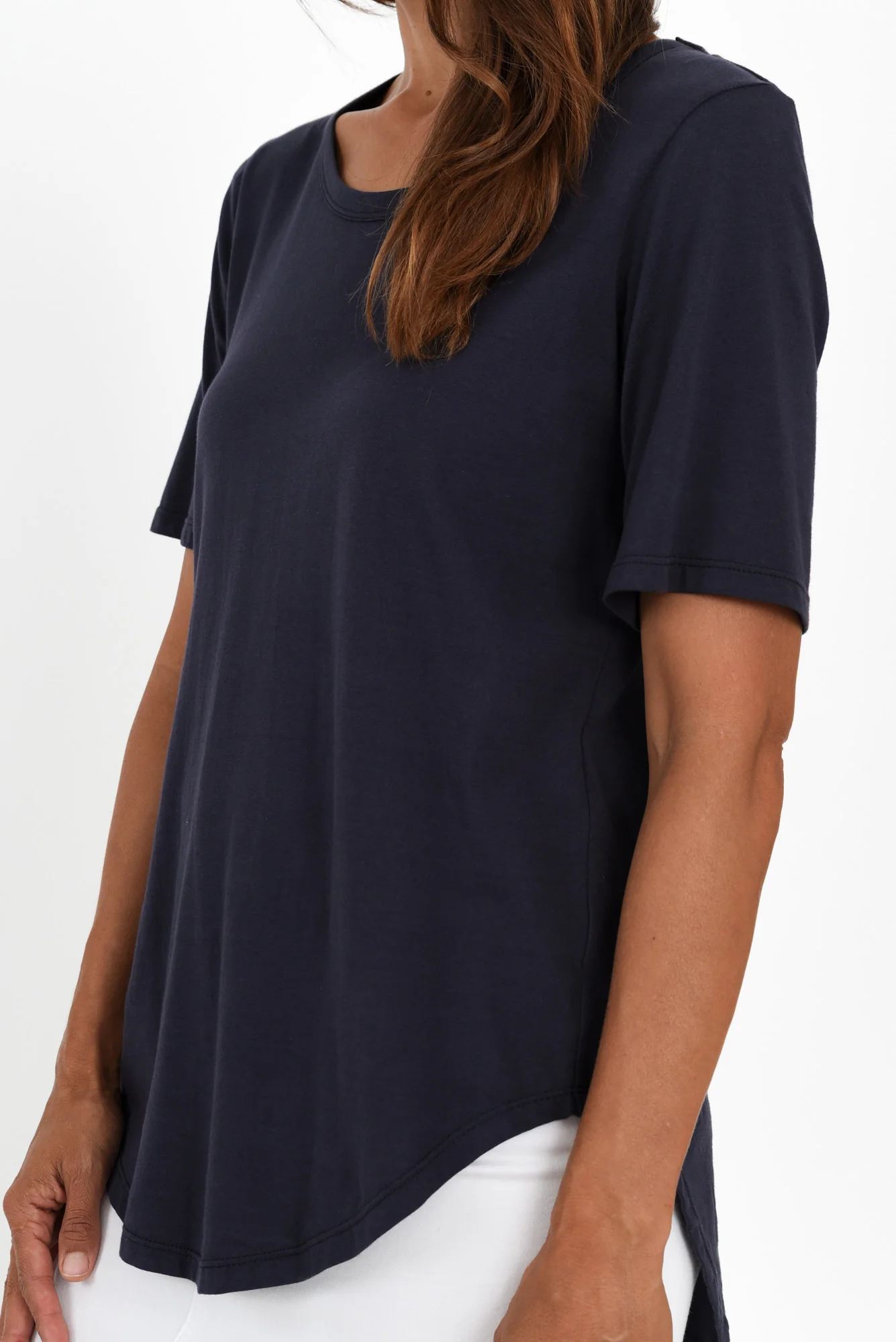 Ariana Navy Cotton Tee - Image 6