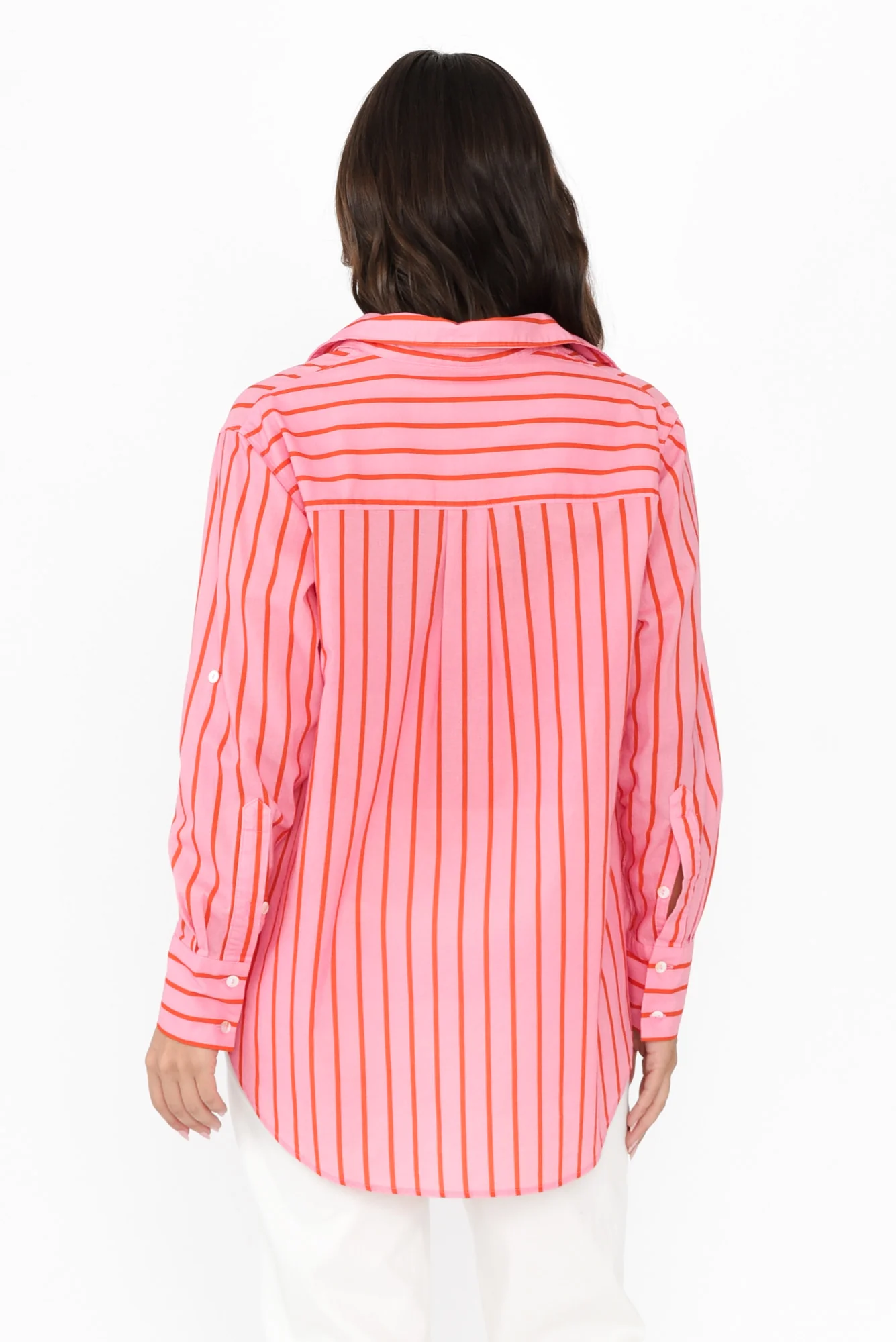 Austen Pink Stripe Cotton Shirt - Image 4