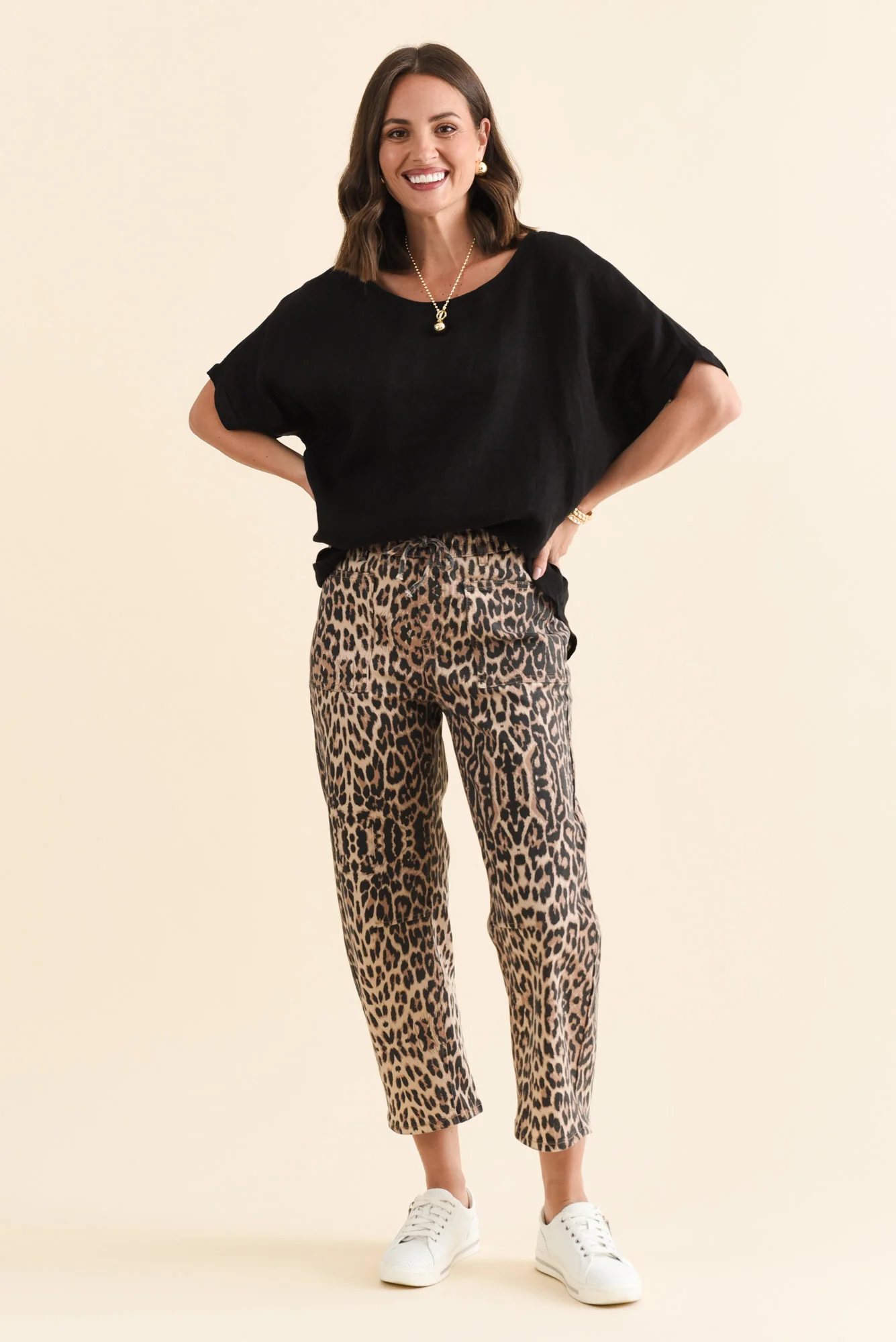 BB Barrel Brown Leopard Jeans - Image 6
