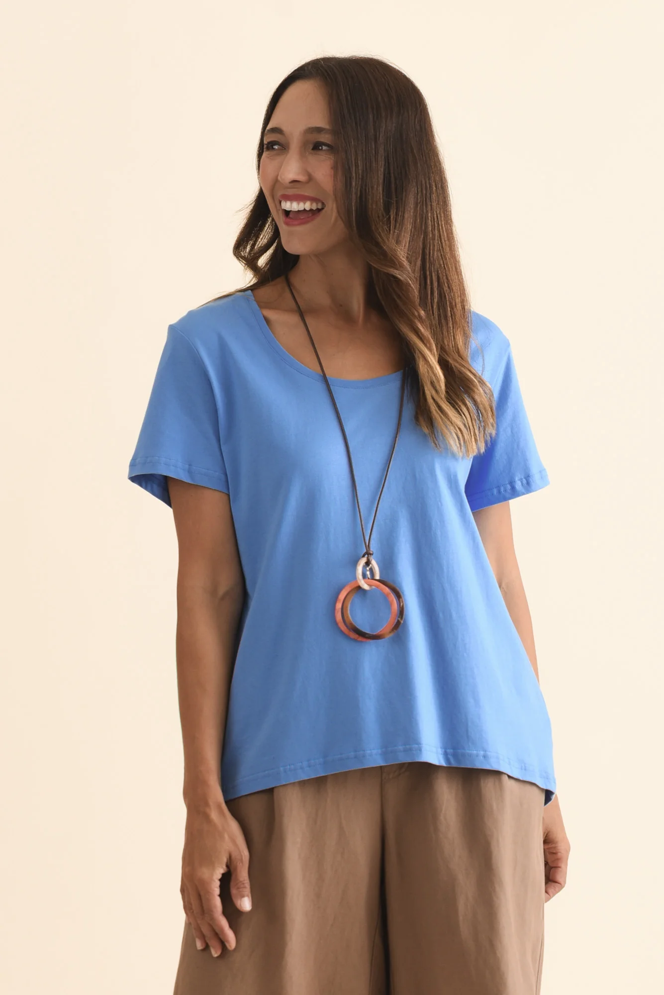 Beau Blue Cotton Tee