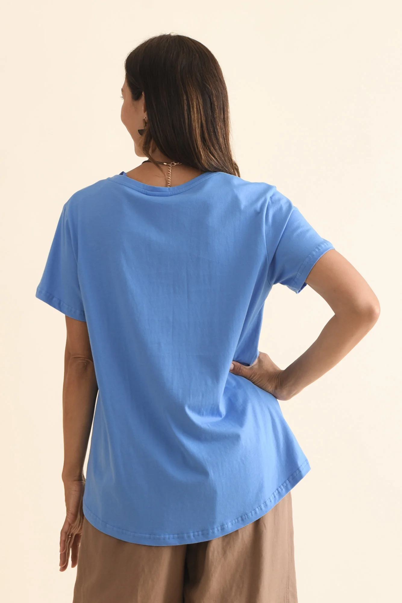 Beau Blue Cotton Tee - Image 4