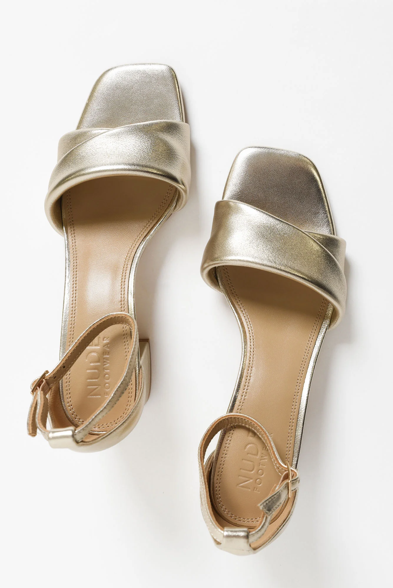 Britt Gold Leather Heel - Image 4