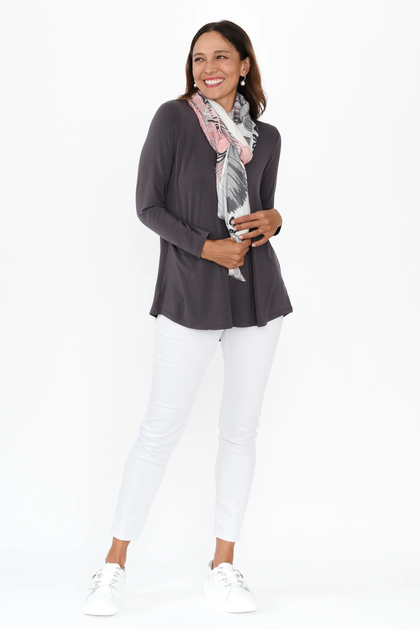 Carla Graphite Micro Modal Top - Image 7