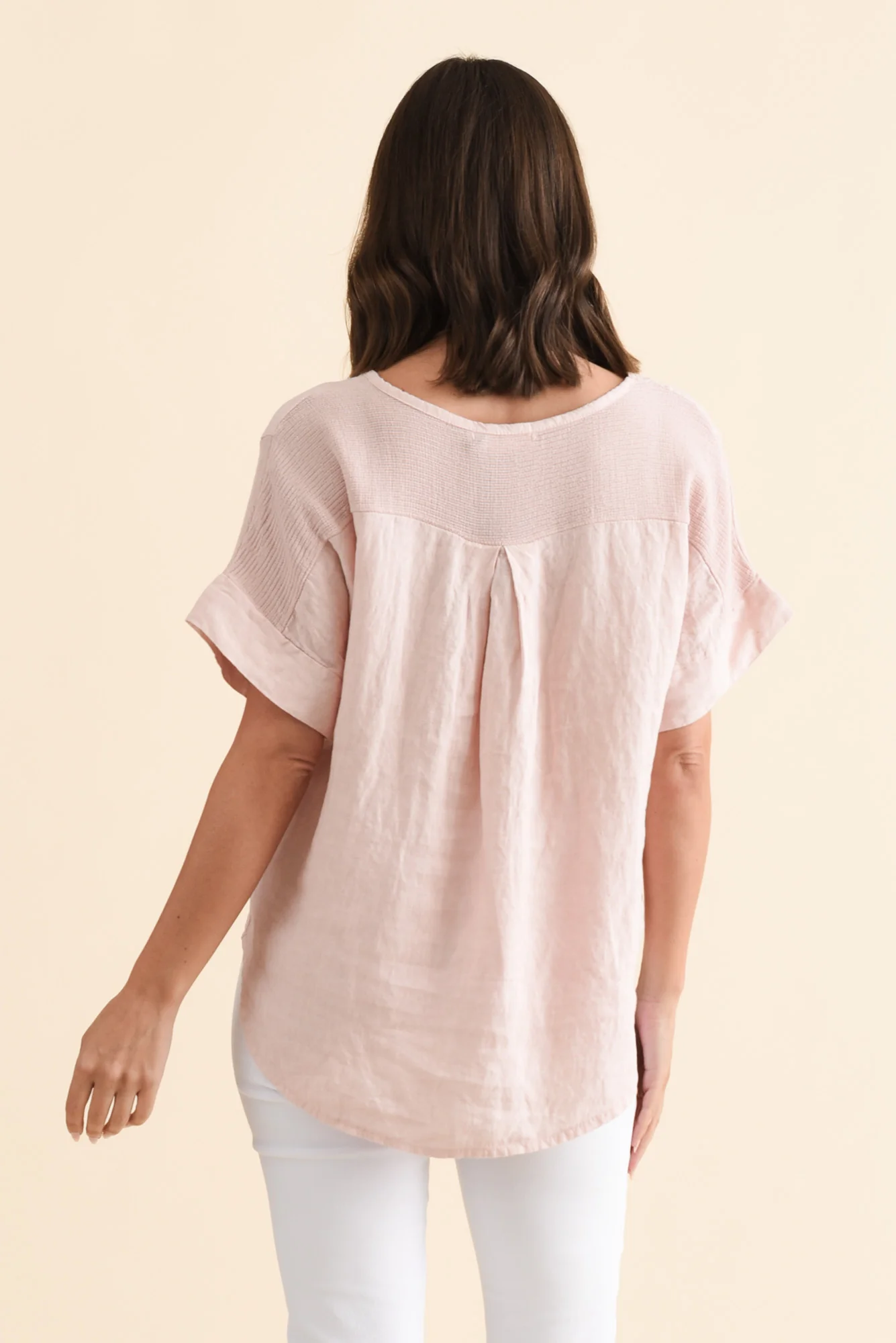 Casper Pink Linen Cotton Top - Image 4