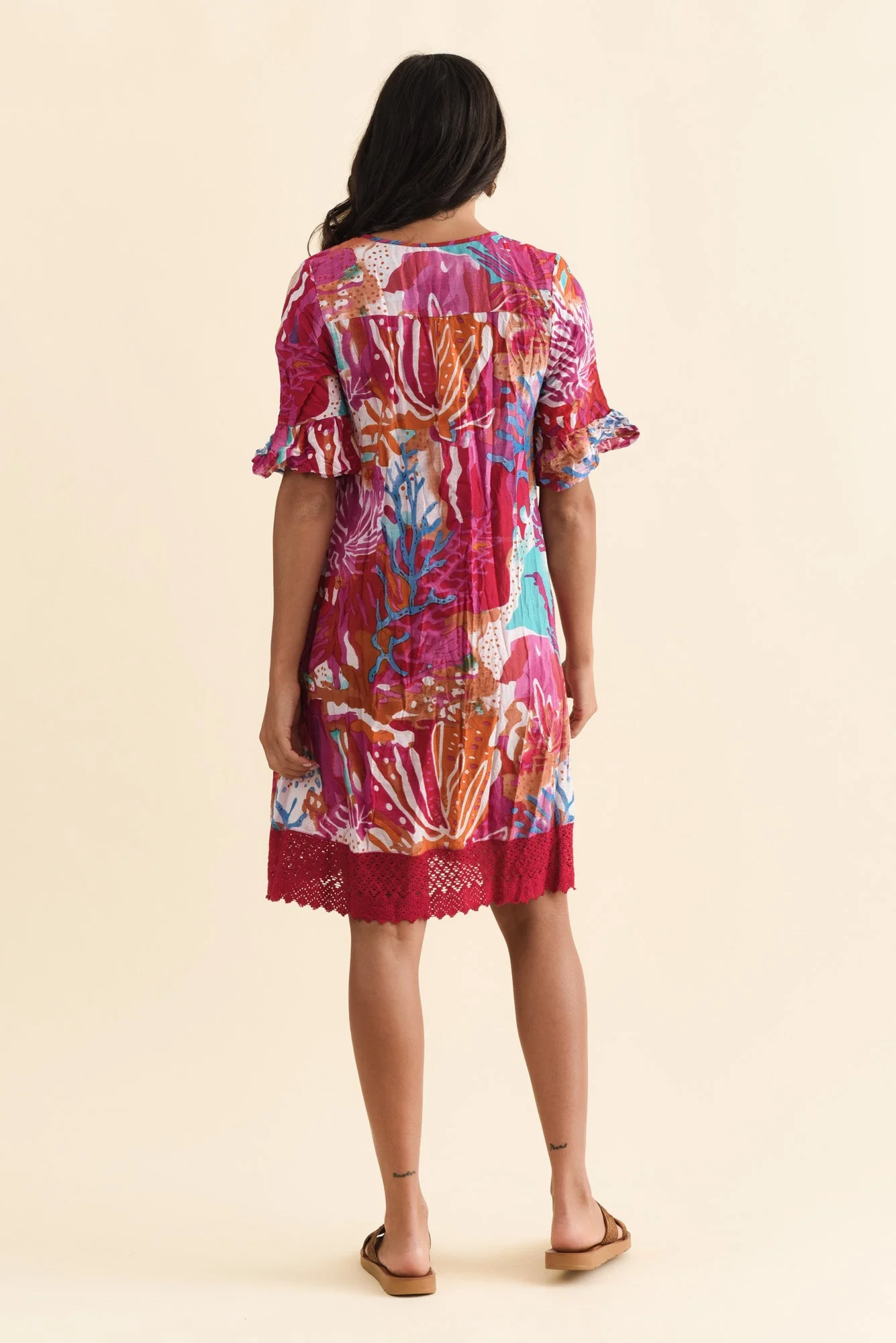 Cayman Pink Reef Cotton Tunic Dress - Image 5