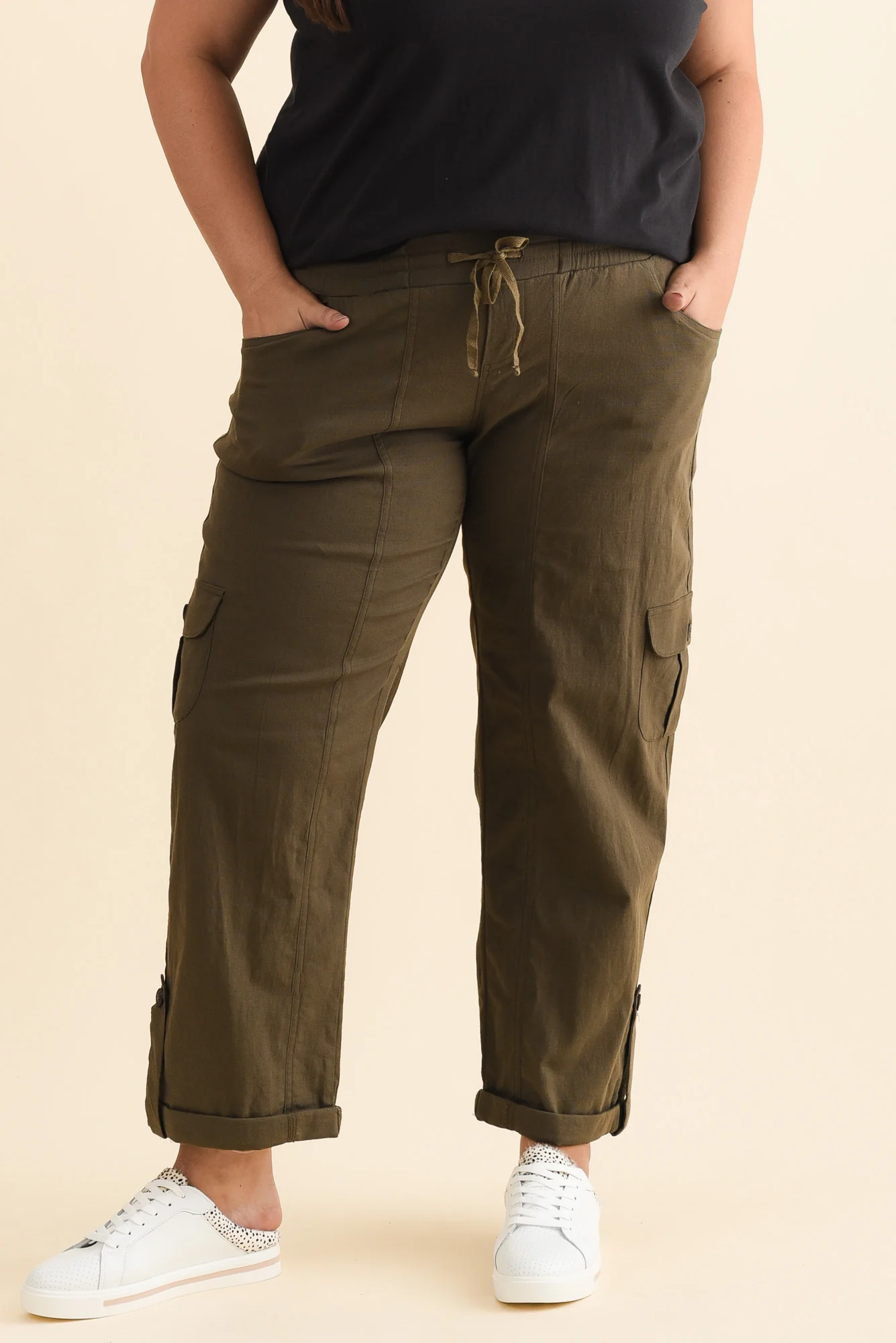 Colette Khaki Cargo Pants - Image 9