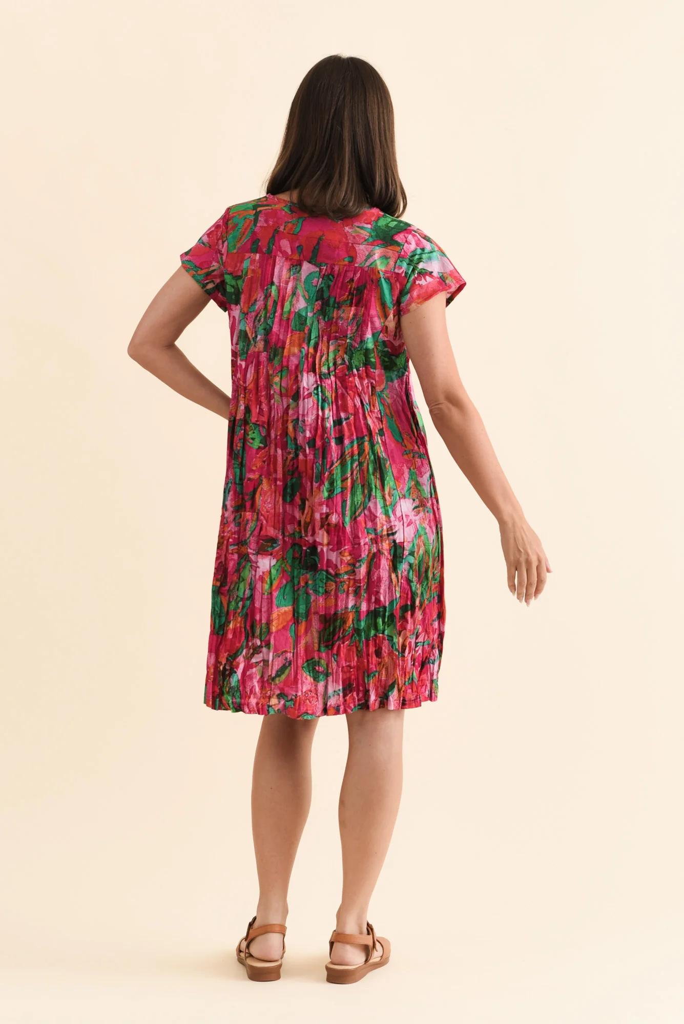 Eldora Pink Garden Organic Cotton Dress - Image 4