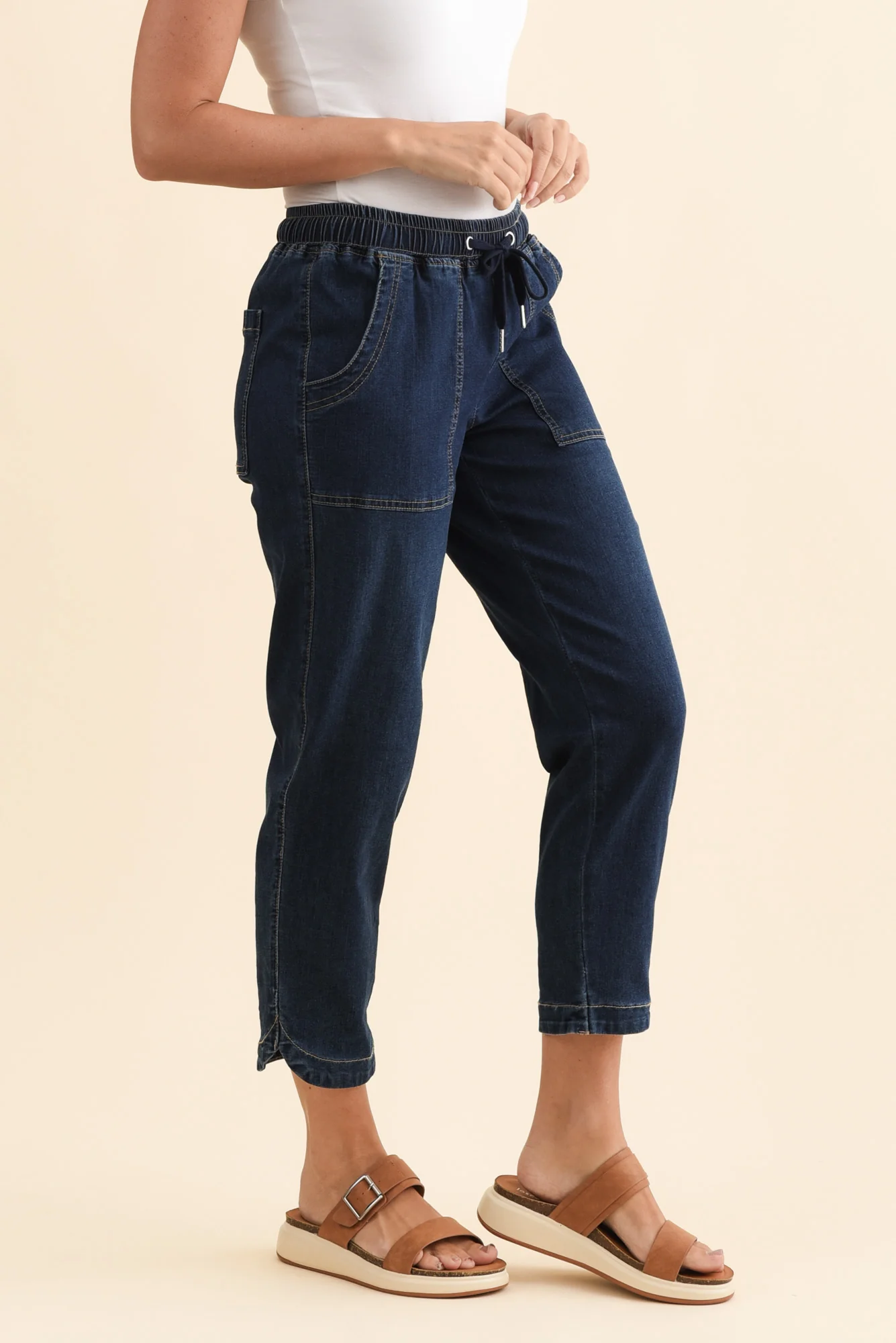 Eliana Dark Blue Denim Stretch Jeans - Image 4