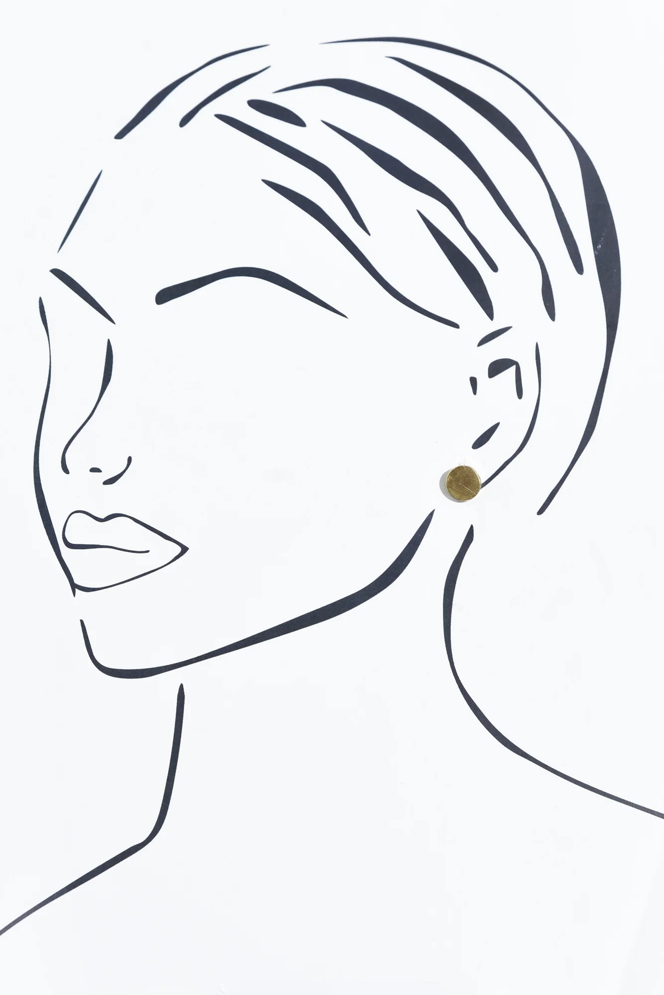 Ella Gold Stud Earrings - Image 2