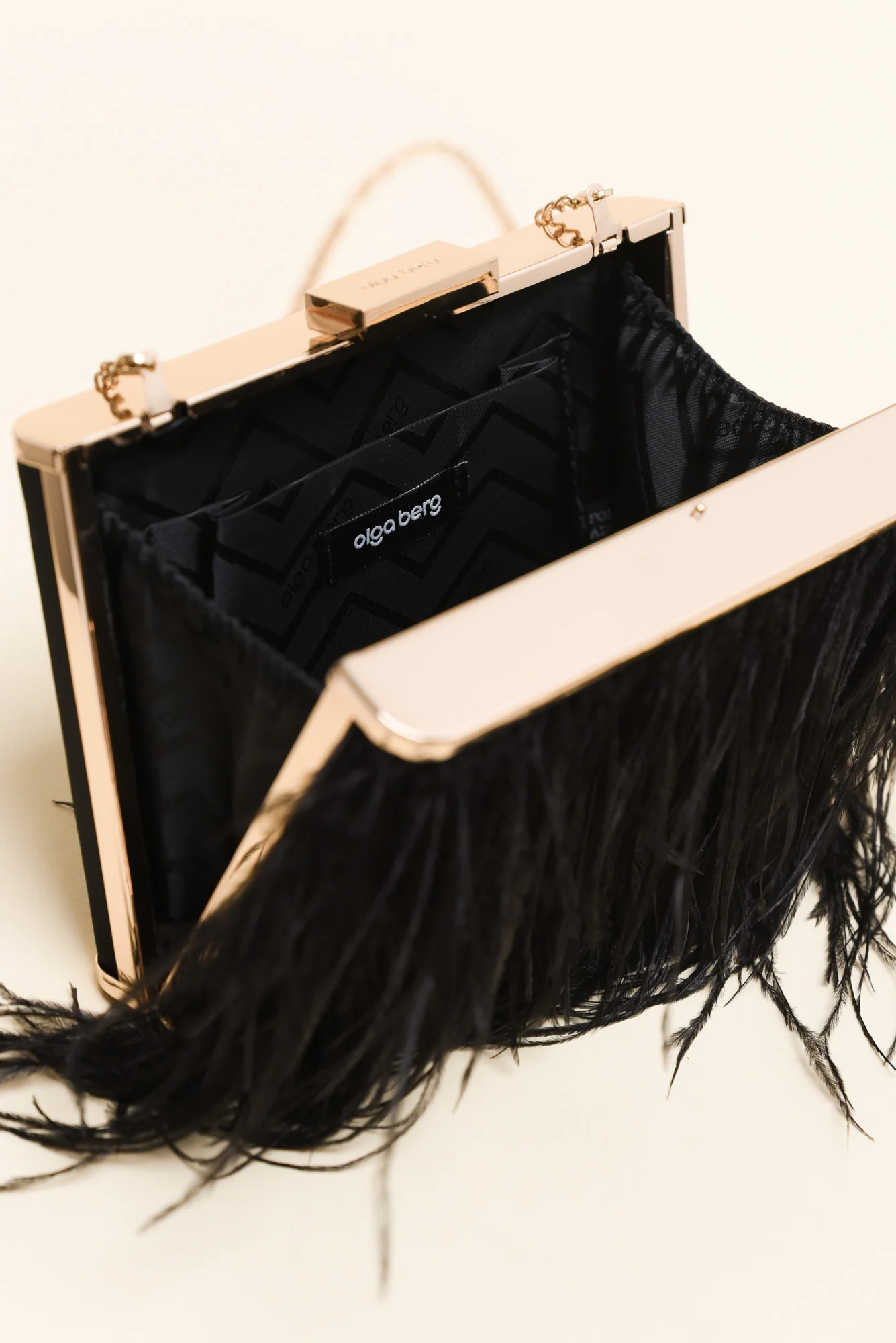 Estelle Black Feather Clutch - Image 2