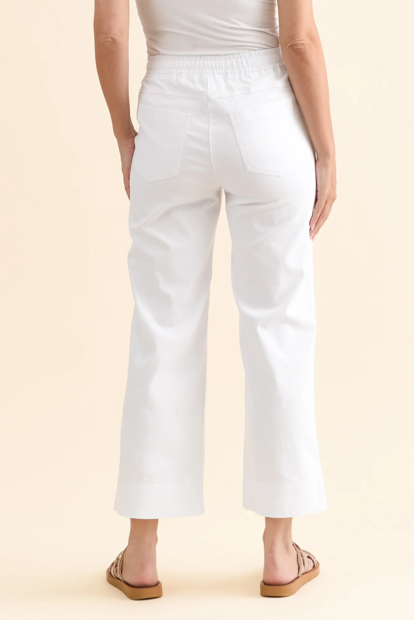 Eugenie White Drawstring Pants - Image 4
