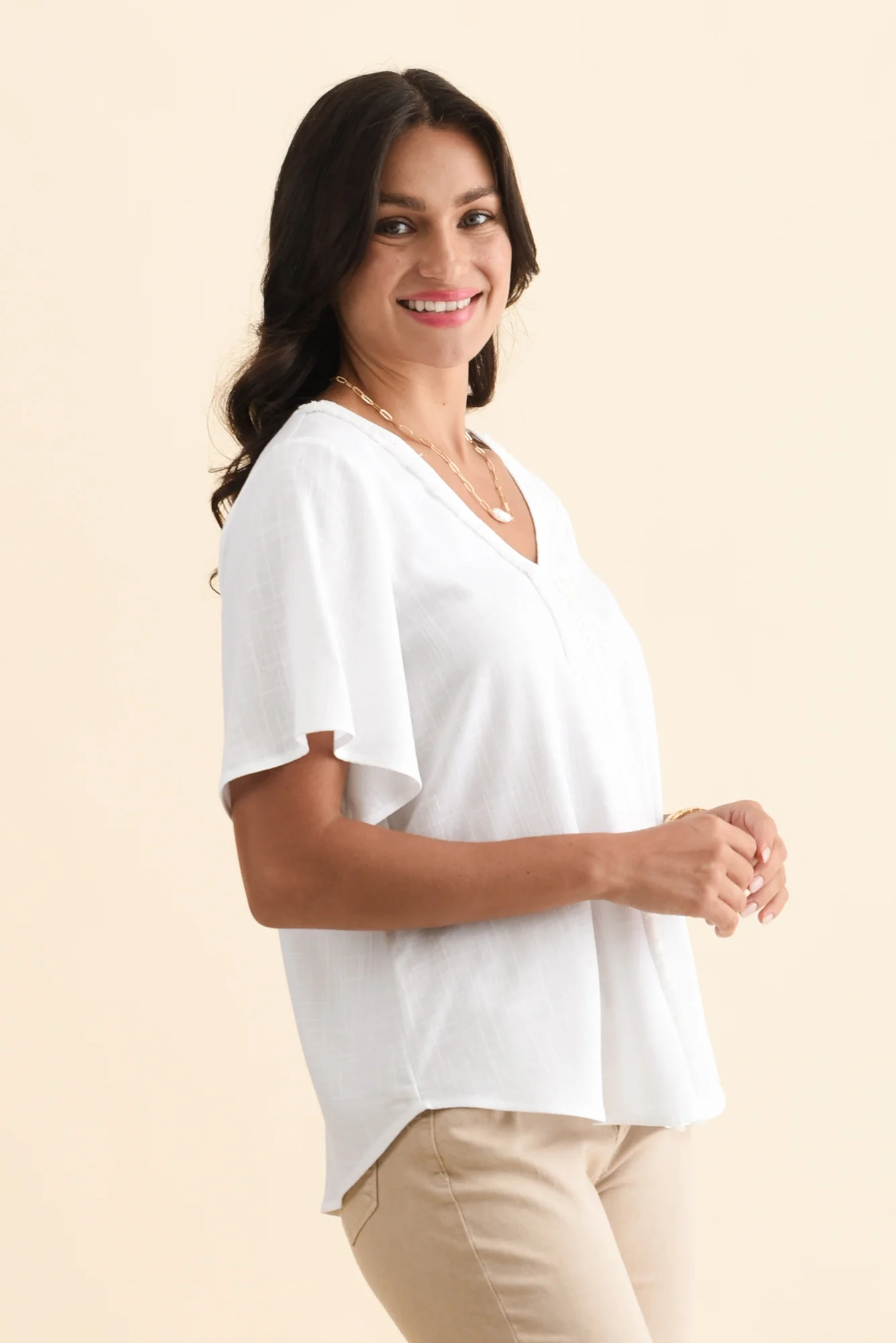 Georgio White Linen Top - Image 4