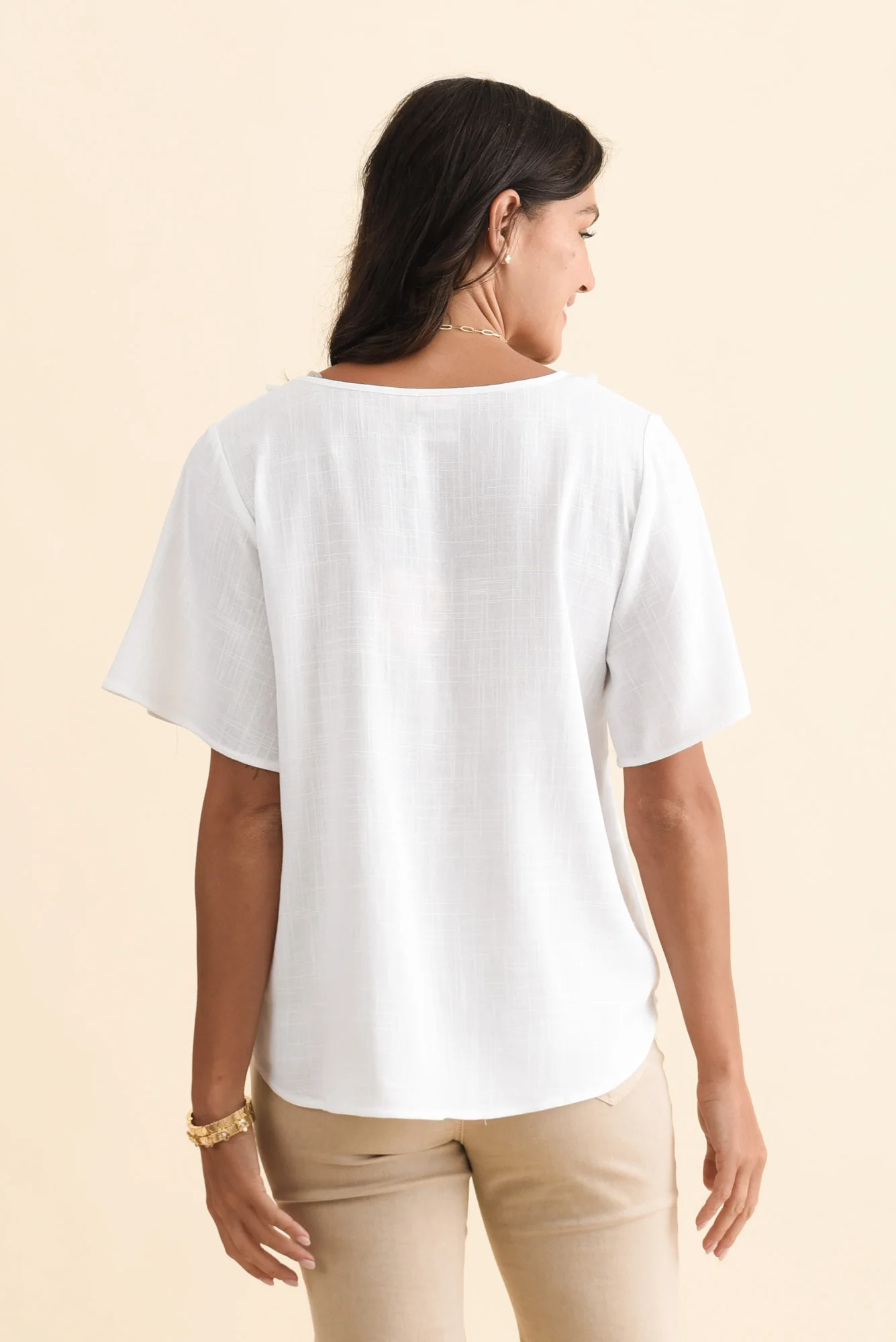 Georgio White Linen Top - Image 5