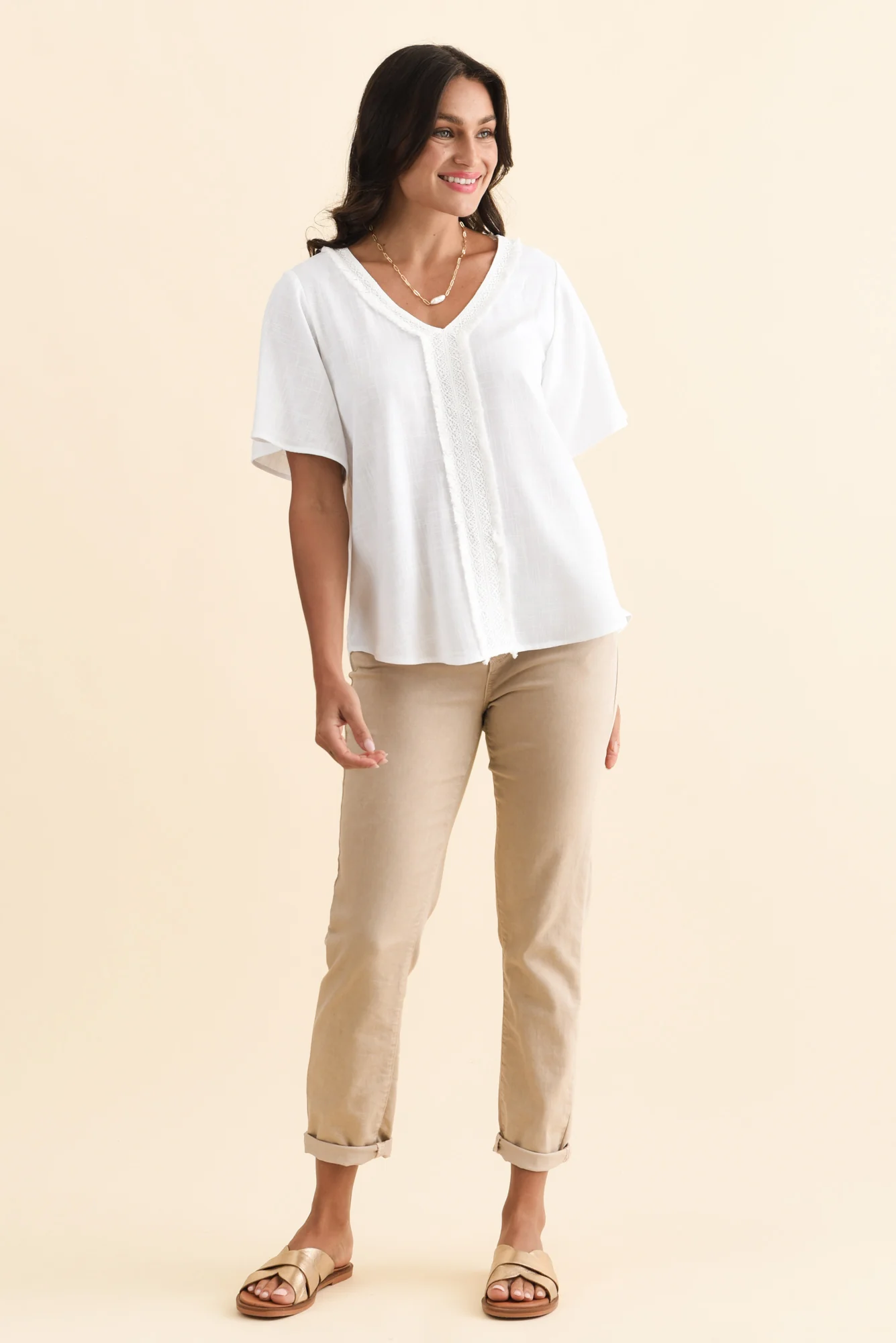 Georgio White Linen Top - Image 7
