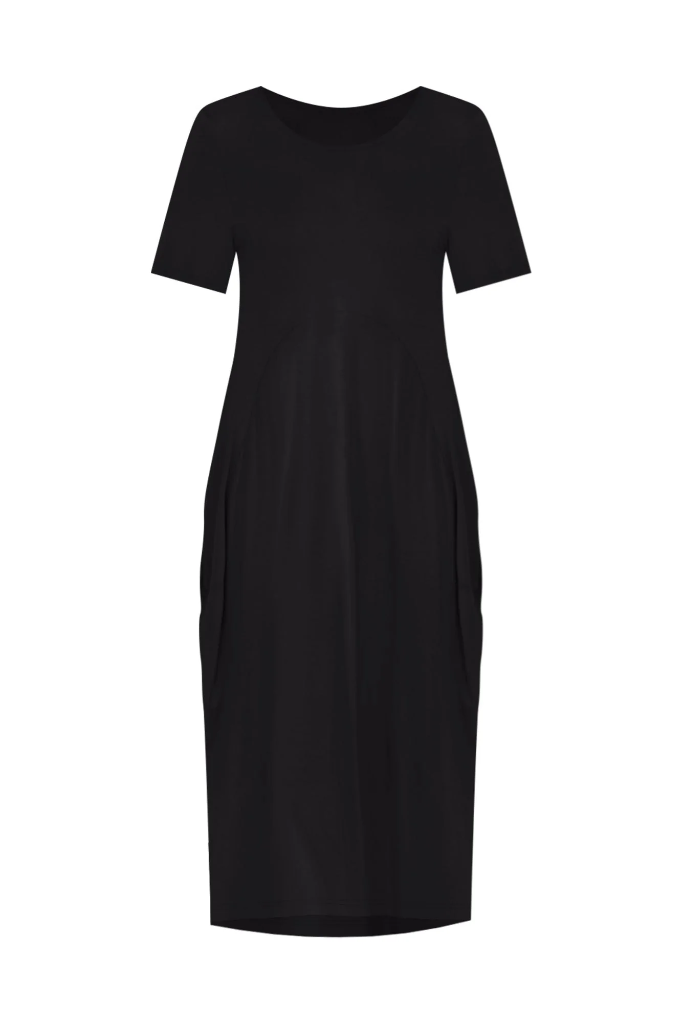 Glenda Black Short Sleeve Crescent Dress - Image 7