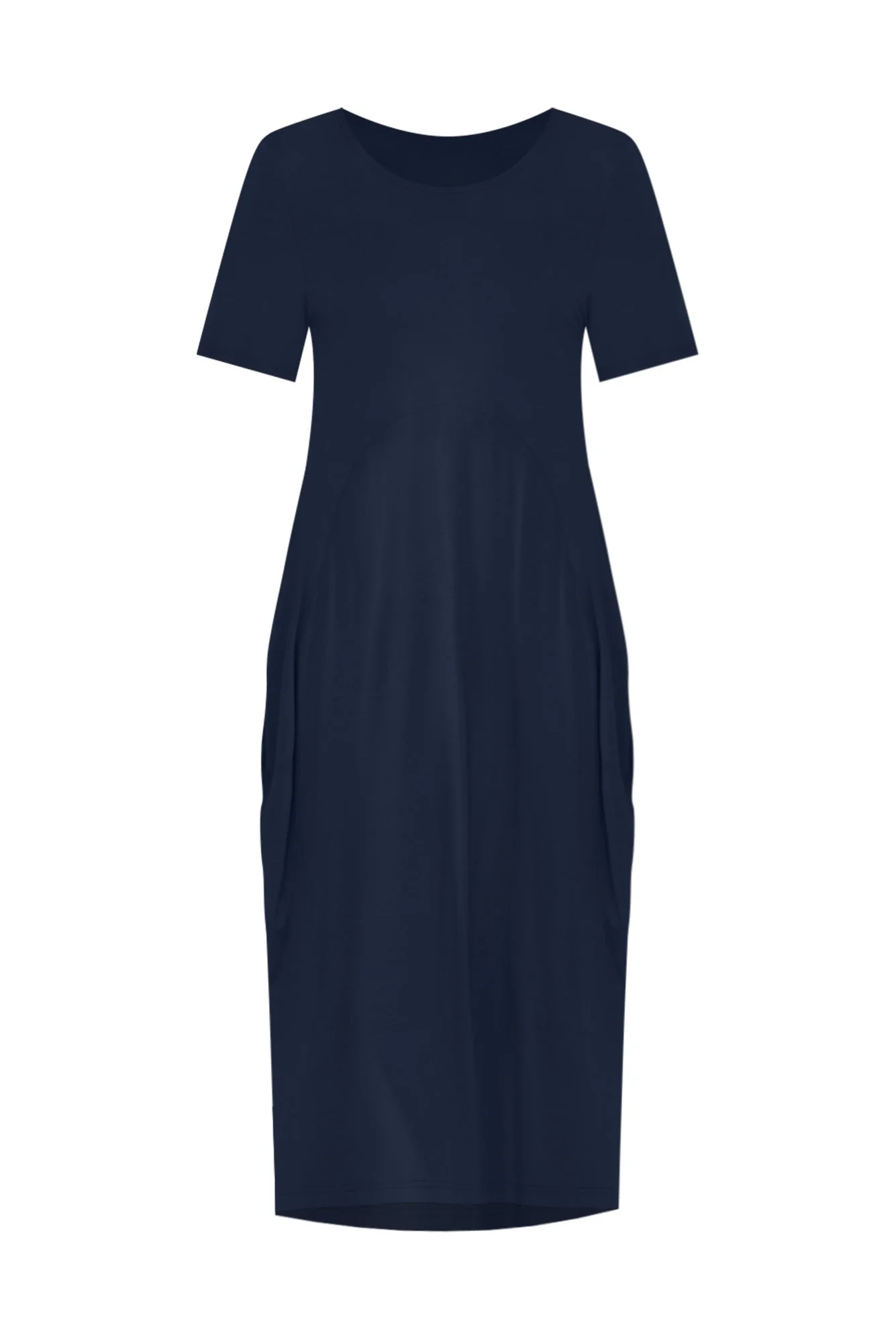 Glenda Navy Short Sleeve Crescent Dress - Image 3