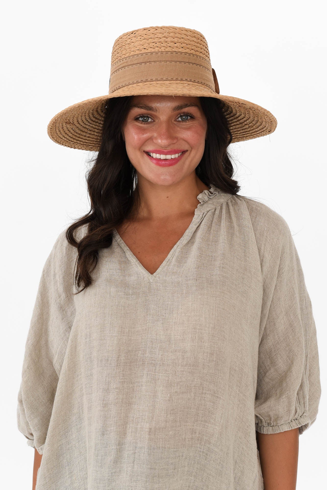 Hayman Camel Raffia Capeline
