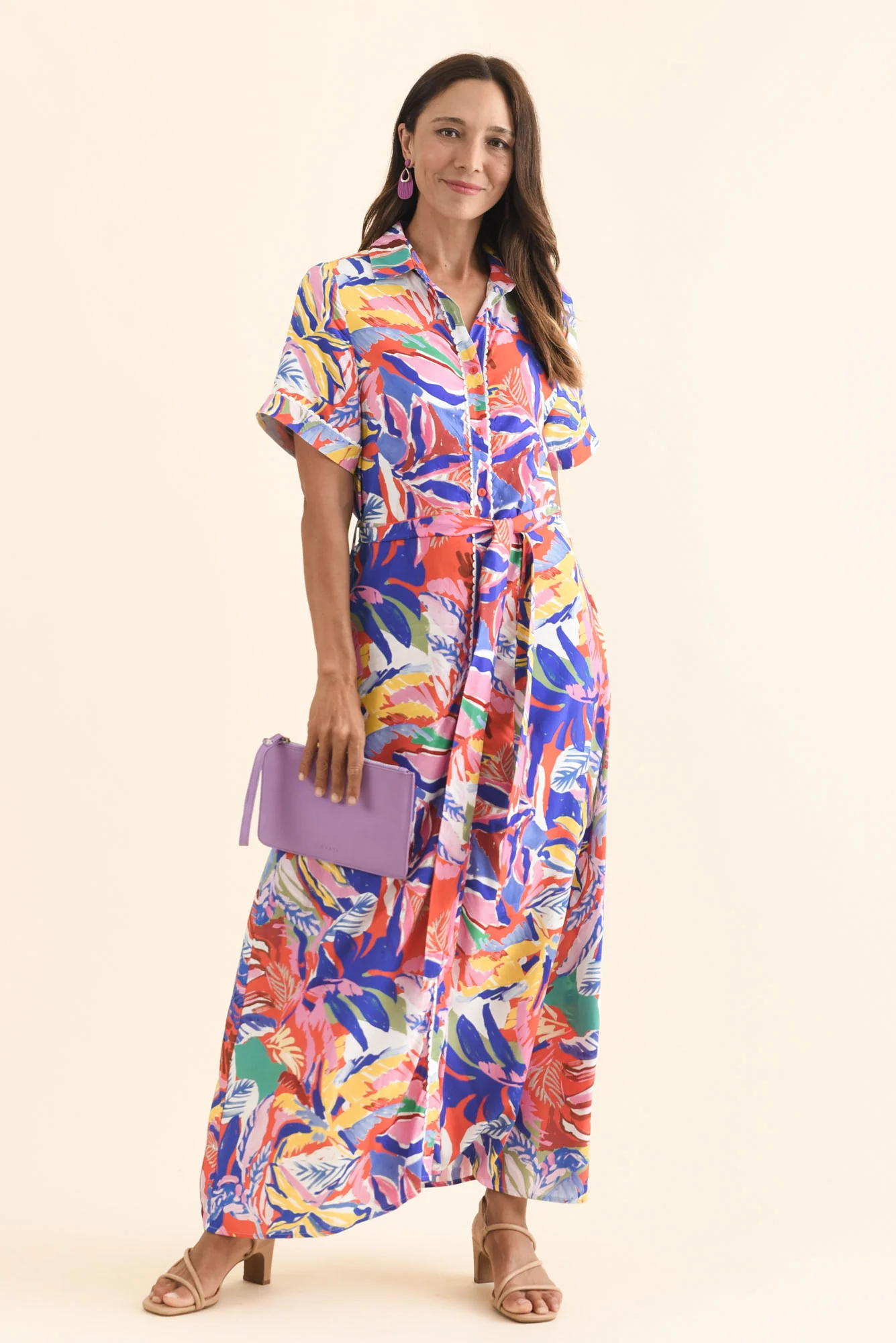 Jossalyn Blue Jungle Tie Dress - Image 6