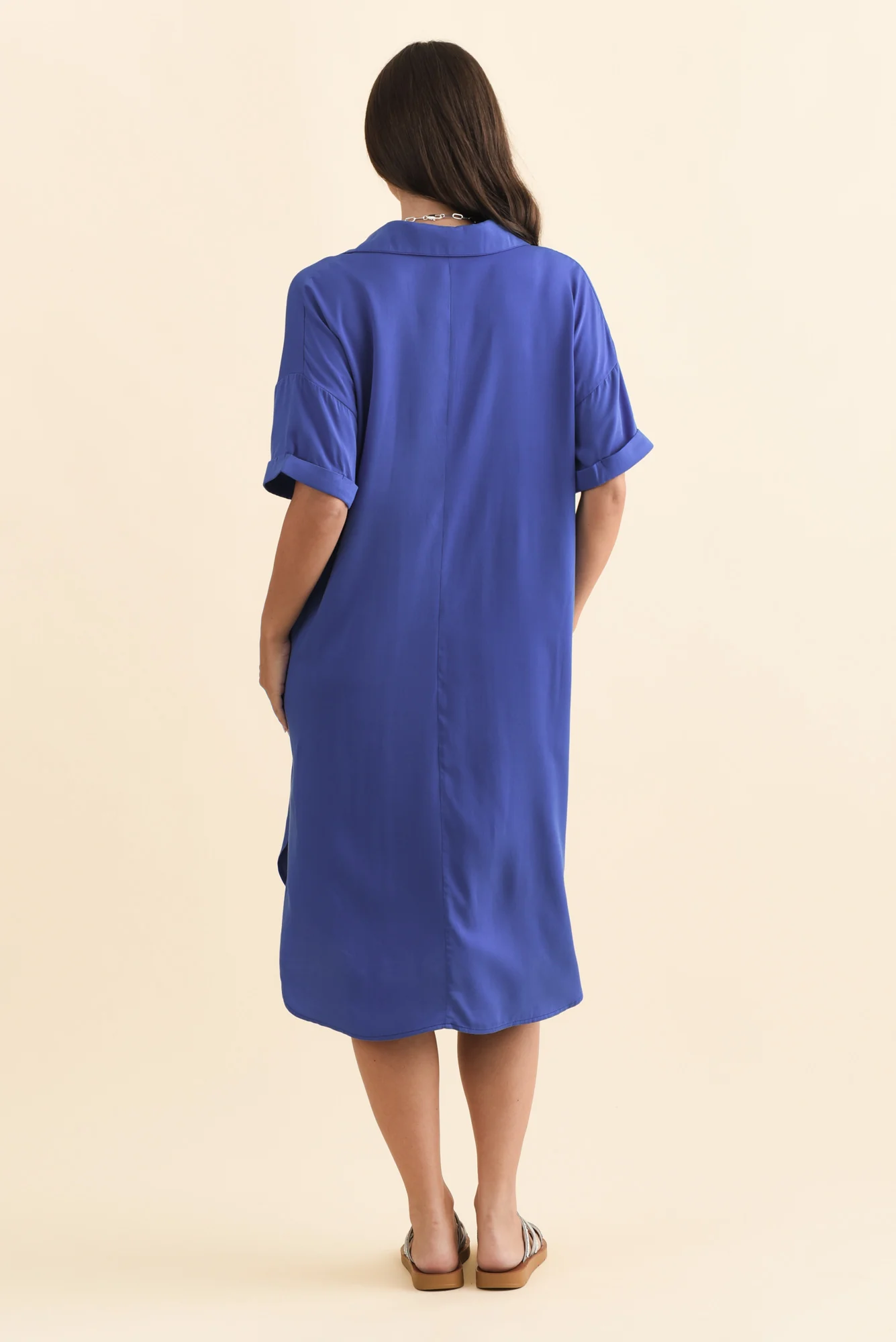Kazi Cobalt Shirt Dress - Image 5