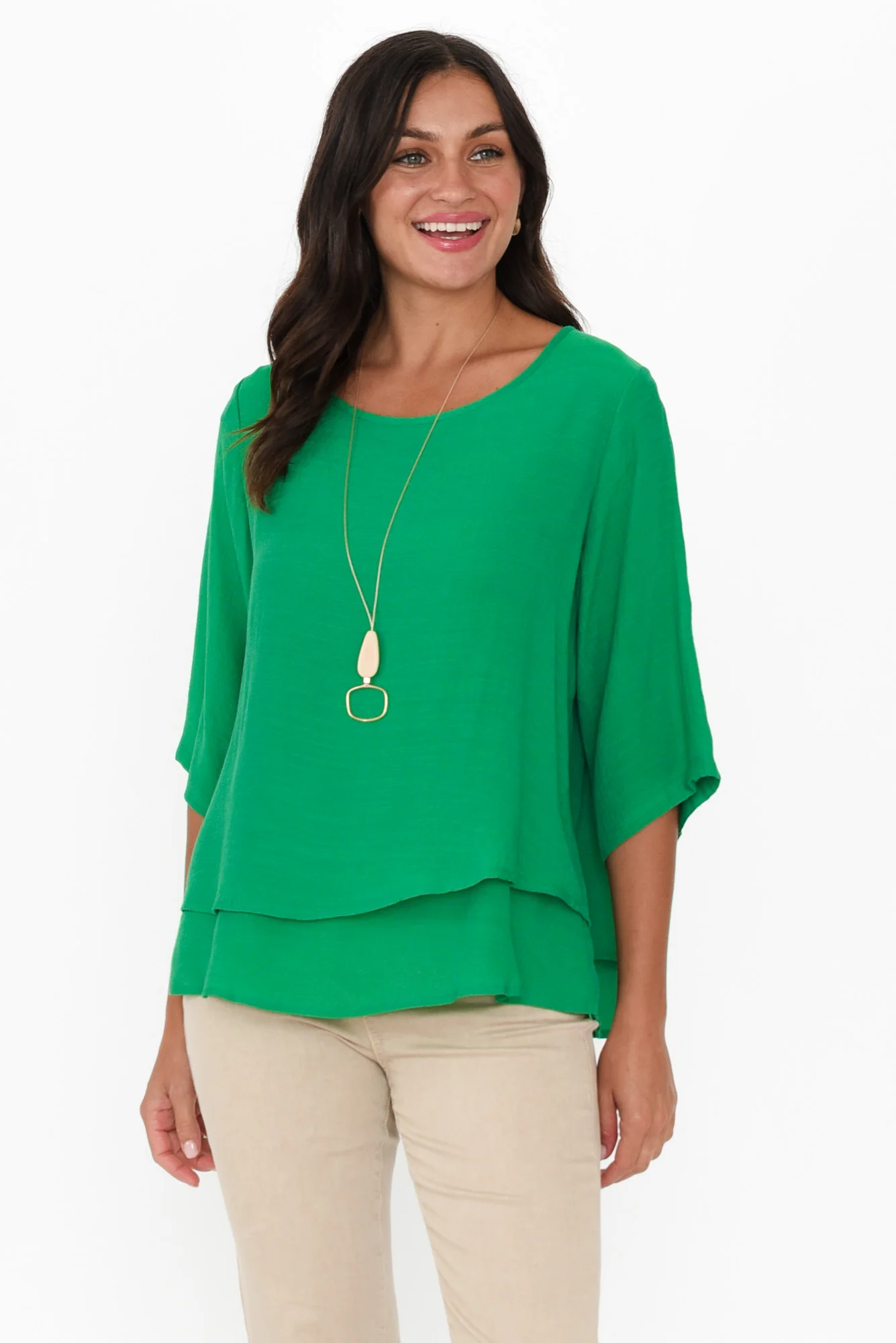 Liora Green Layered Top