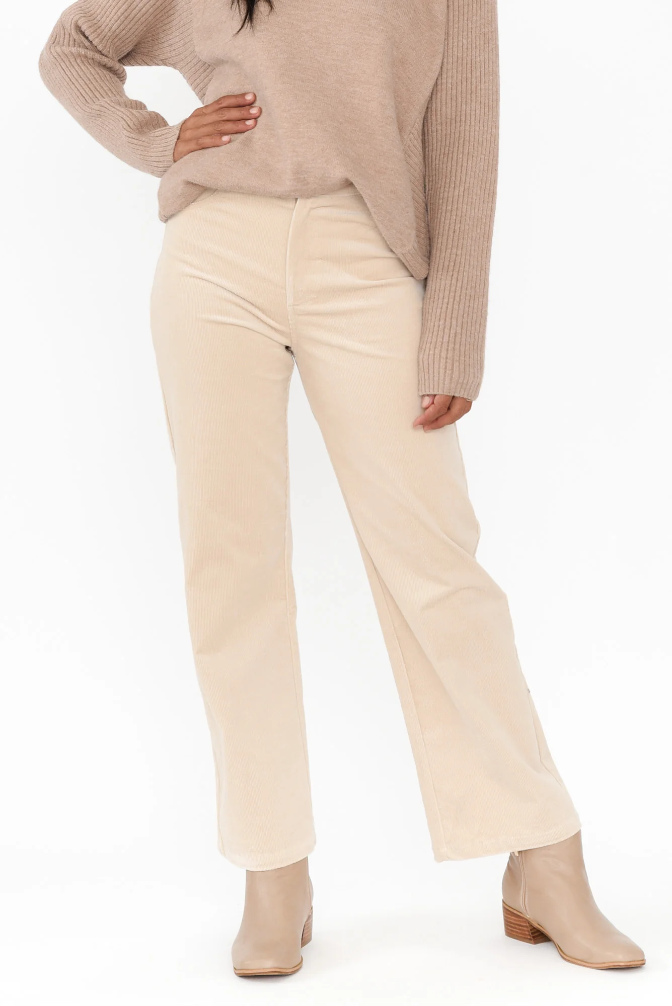 Lucie Natural Corduroy Pants