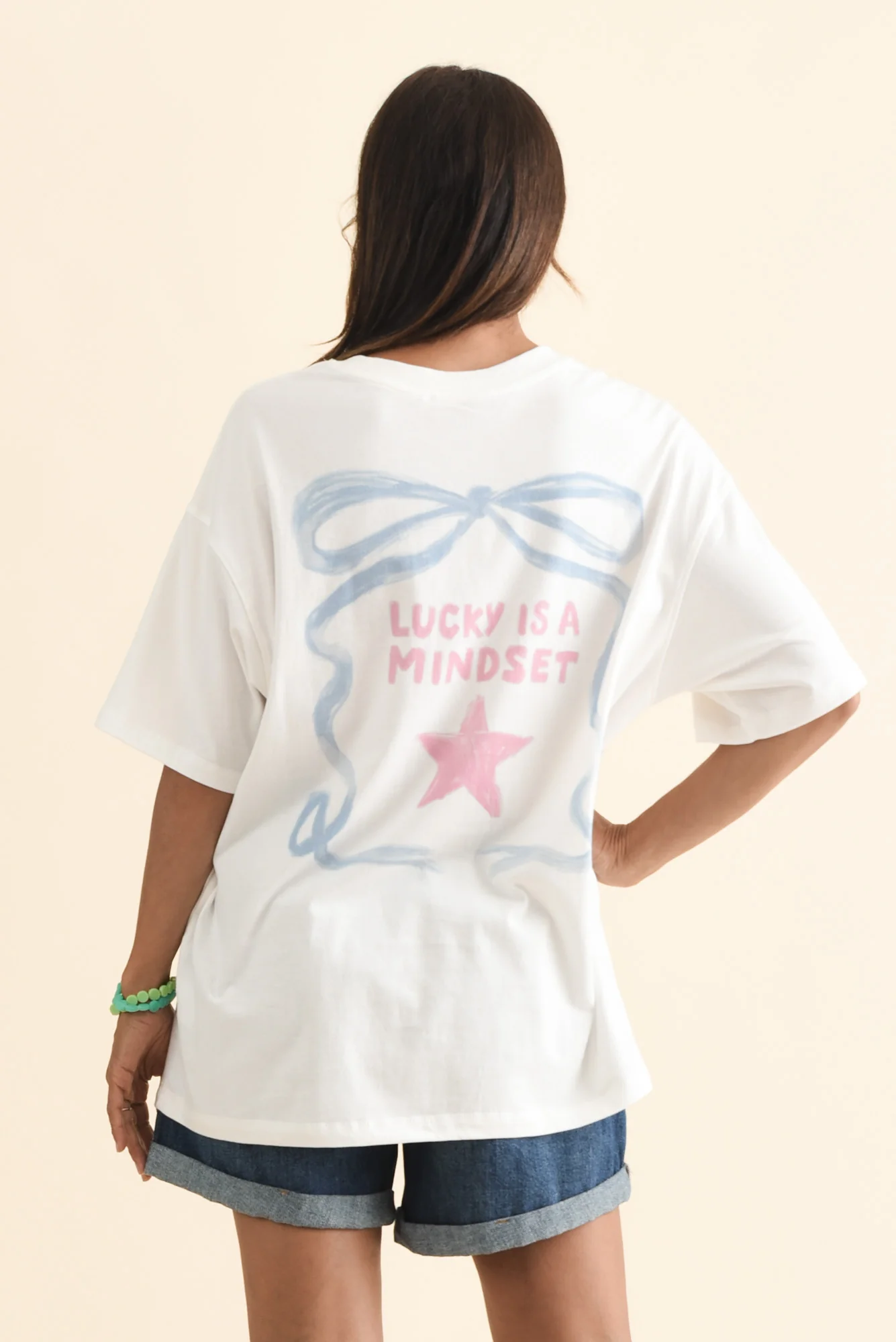 Lucky Star White Cotton Tee - Image 4
