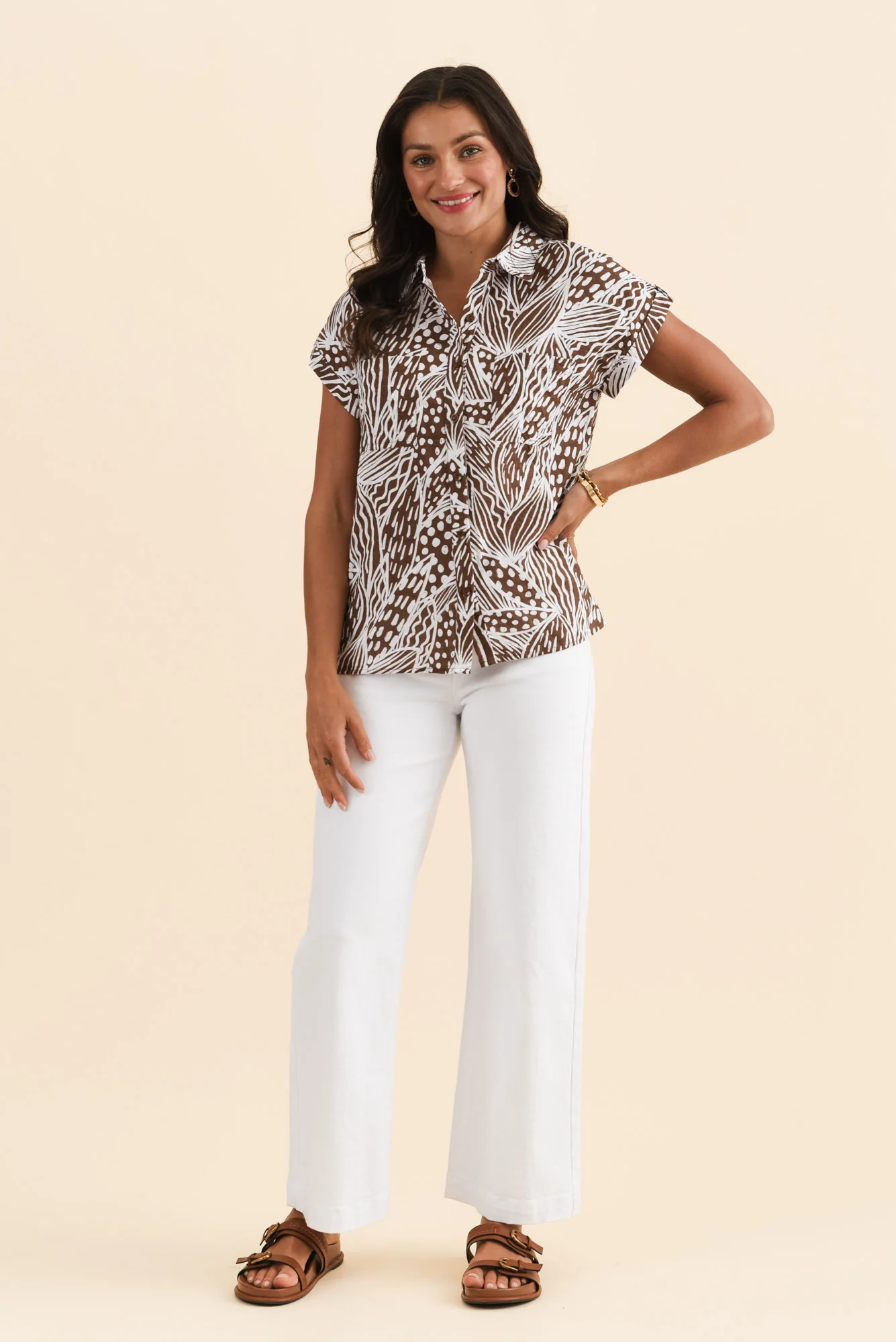 Maddy White Wide Leg Jeans - Image 3