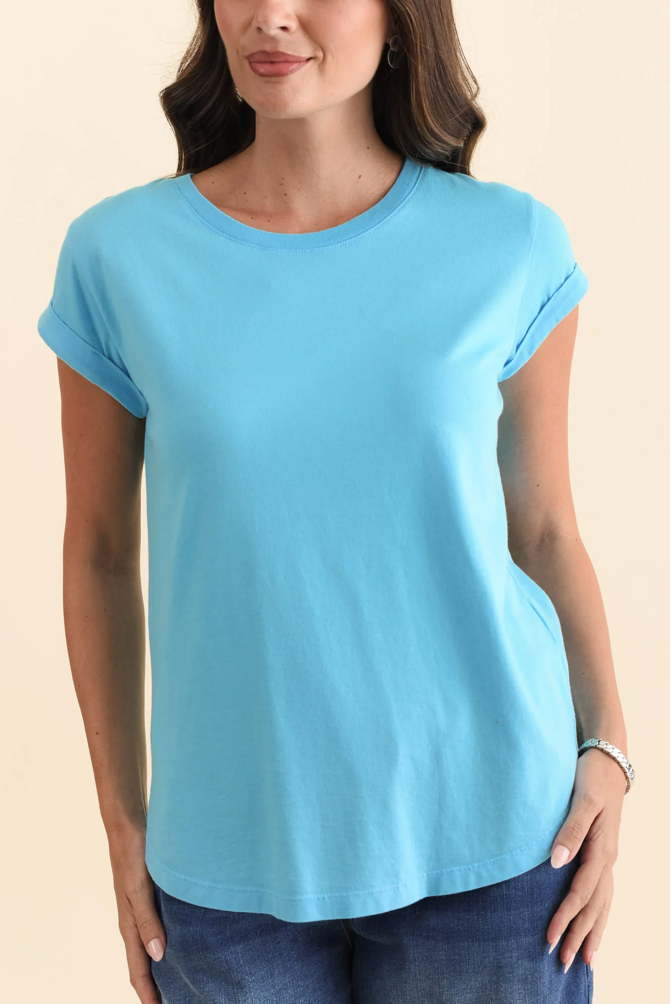 Manly Blue Cotton Tee - Image 6