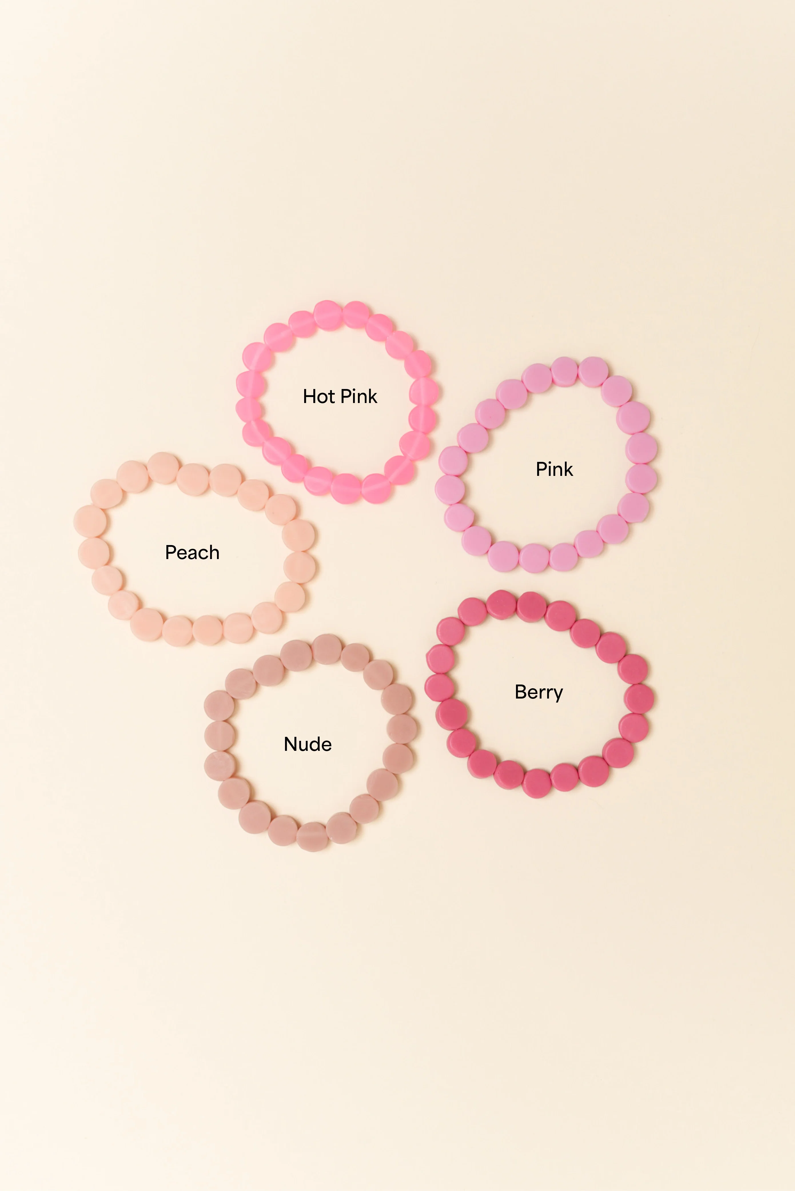 Mari Nude Resin Beaded Bracelet - Image 2