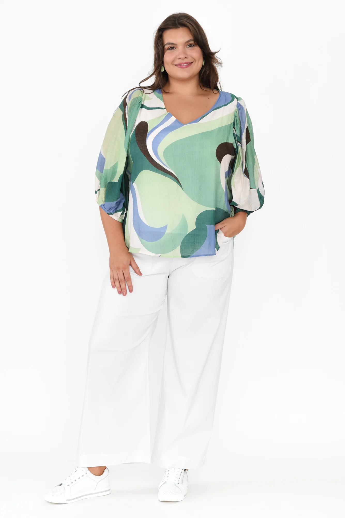 Marine White Wide Leg Pants - Image 11