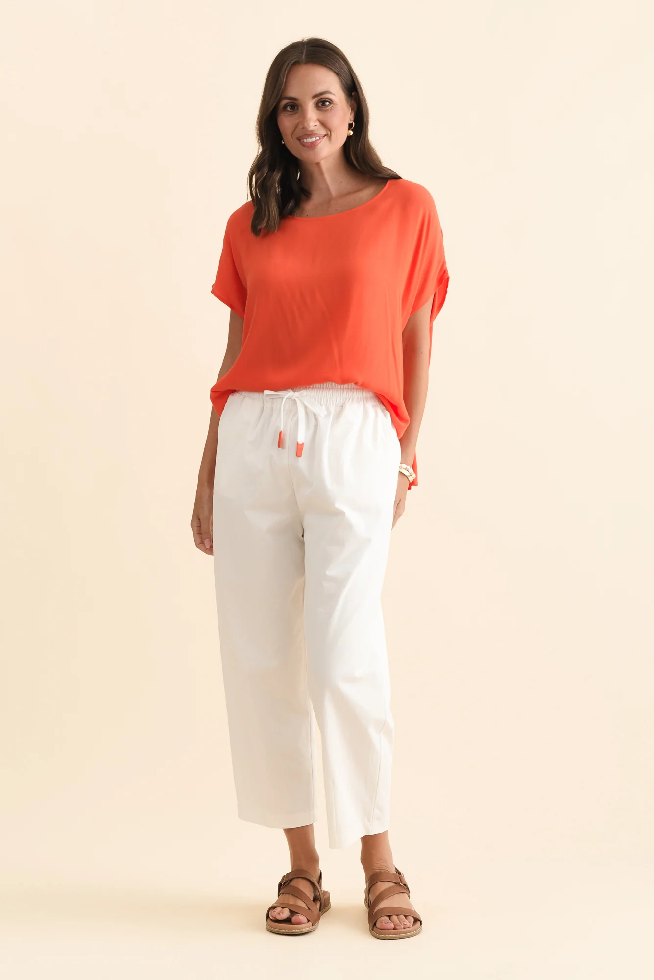 Martin White Cotton Barrel Pants - Image 7