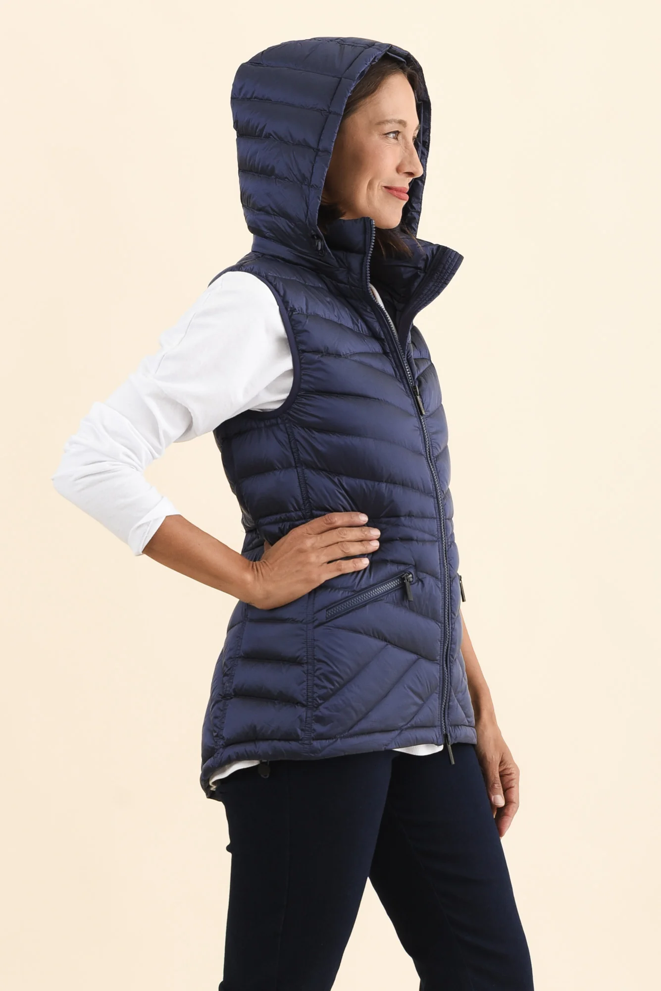 Maryclaire Navy Down Puffer Vest - Image 4