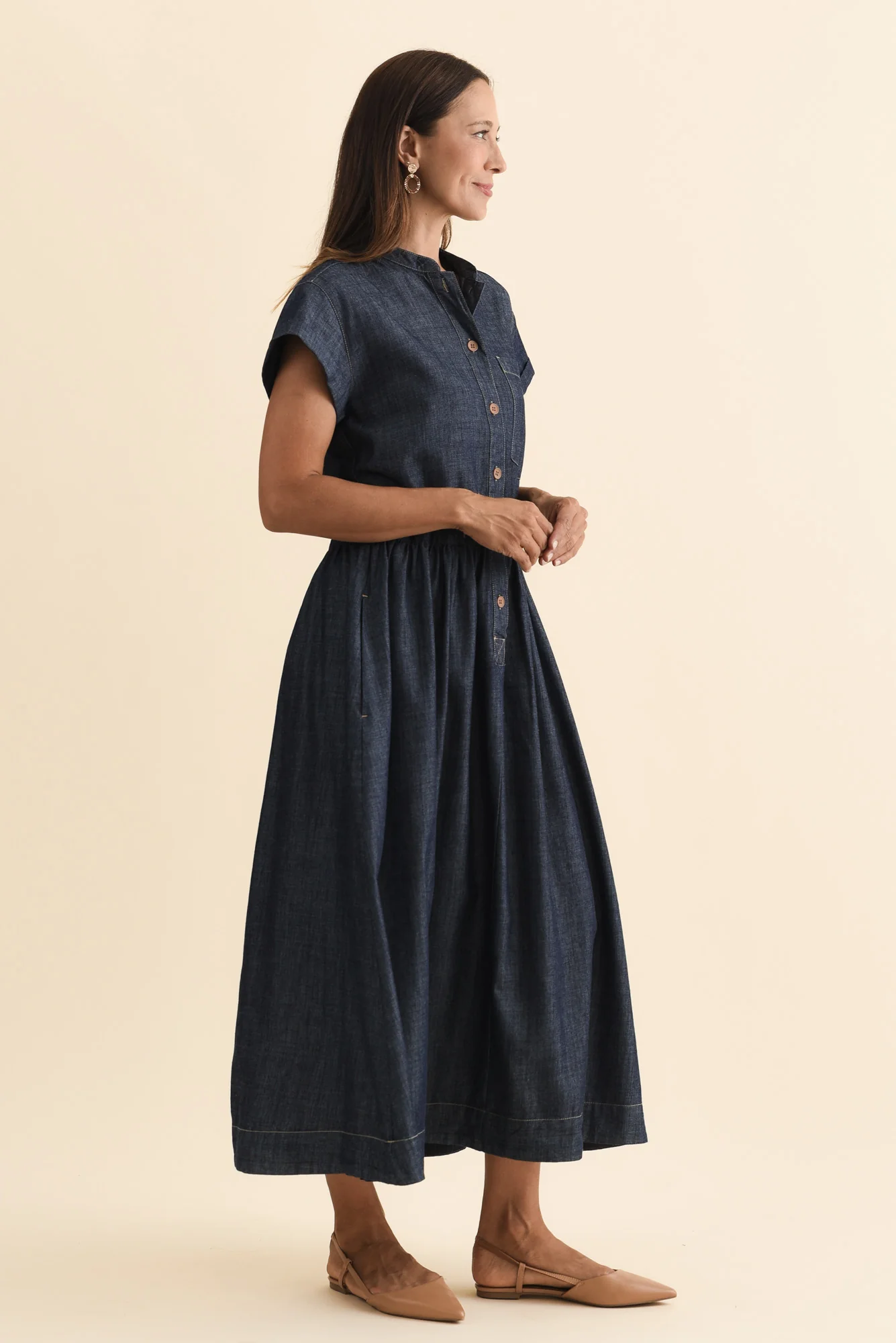 Muhle Indigo Denim Shirt Dress - Image 3