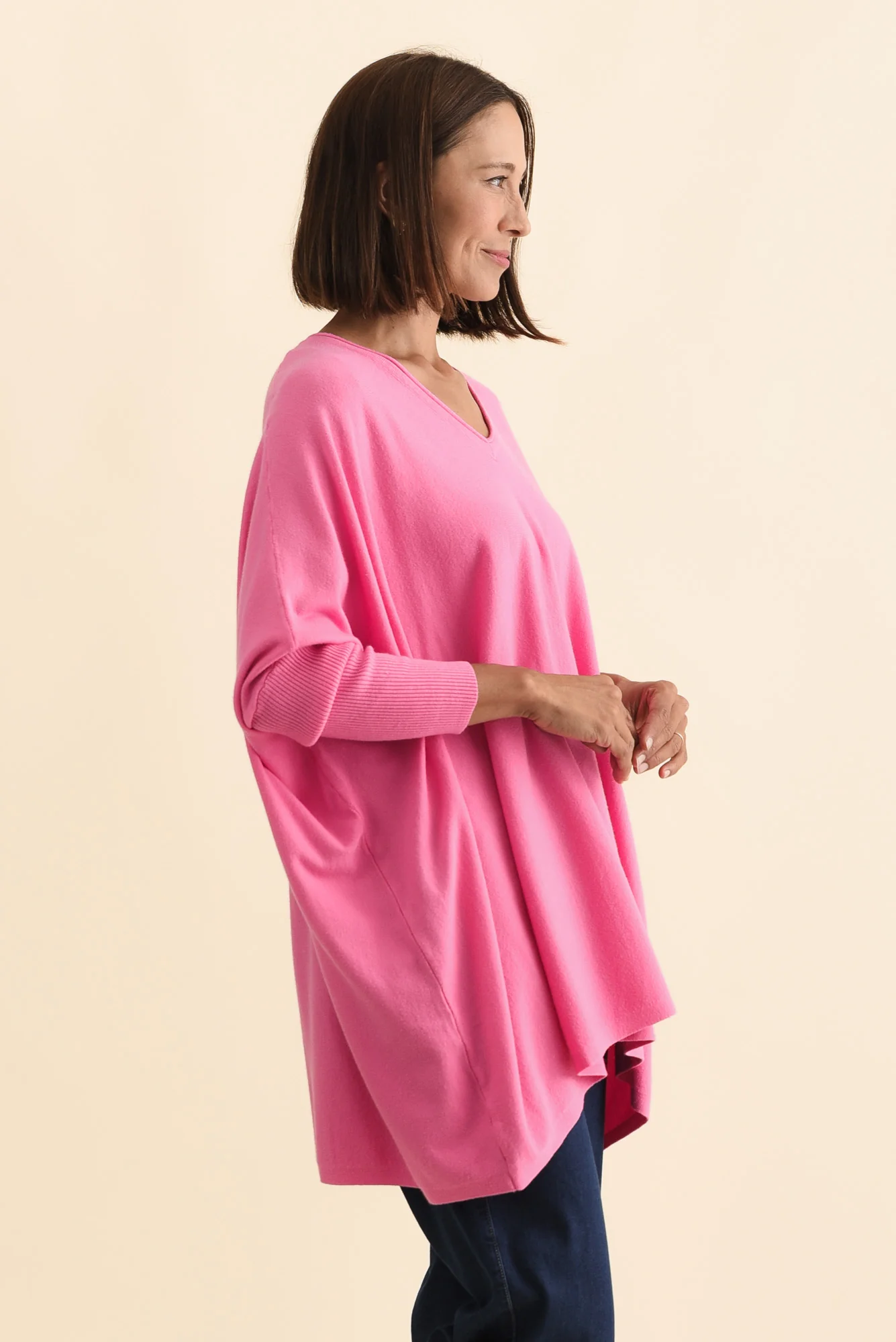 Nastia Hot Pink Wool Blend Jumper - Image 4