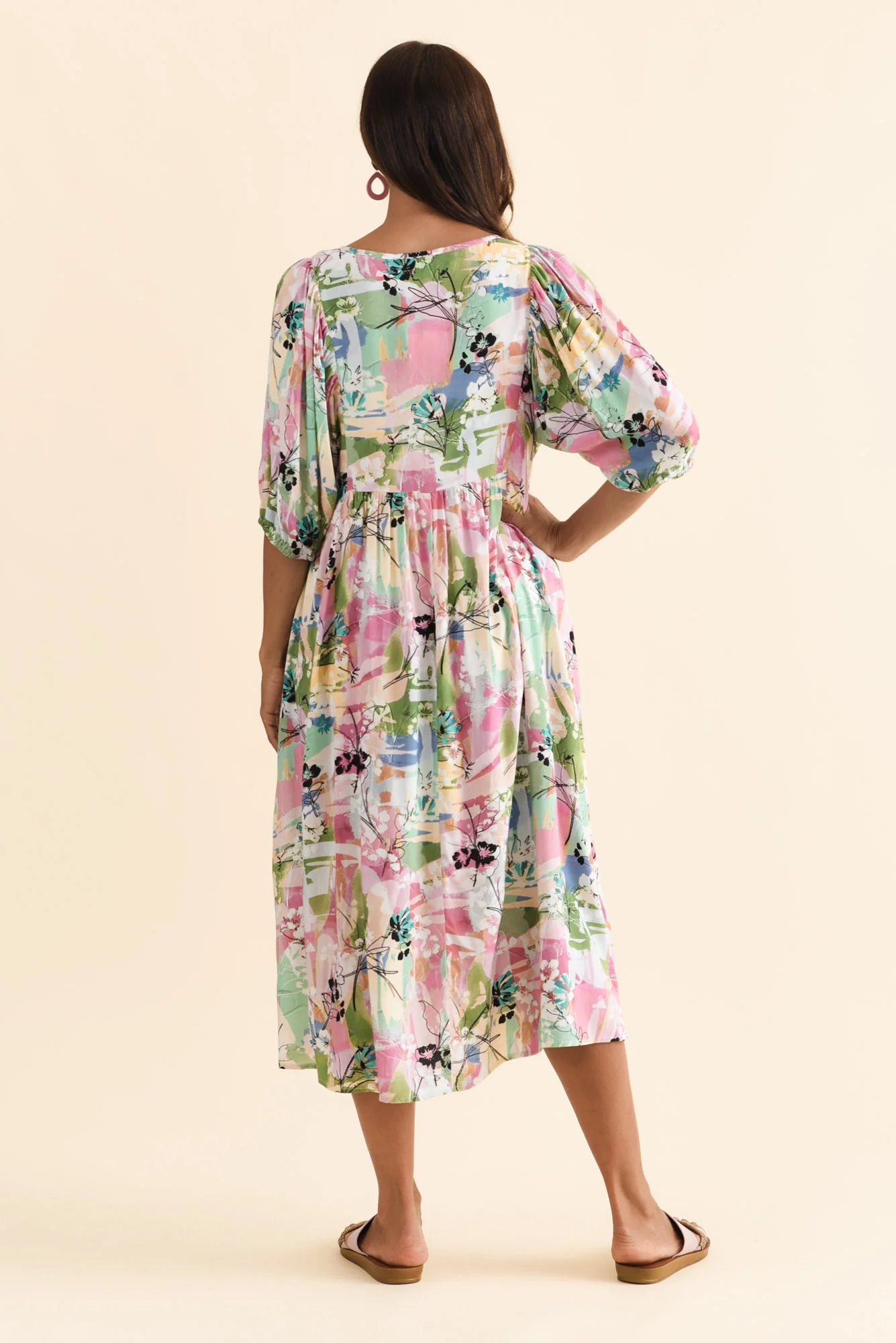 Nolte Pink Floral Pocket Dress - Image 5
