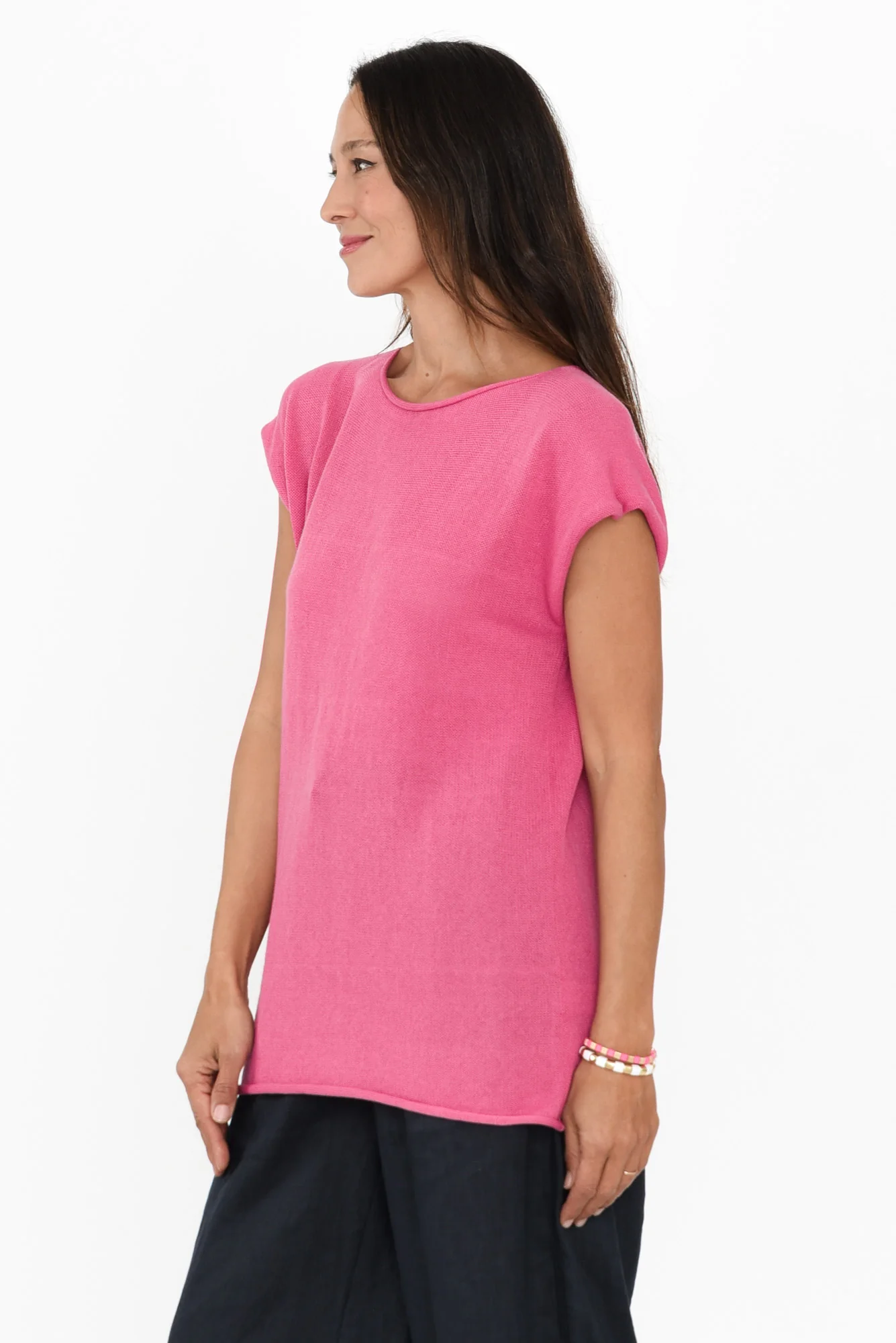 Ollie Pink Cotton Knit Tee - Image 4