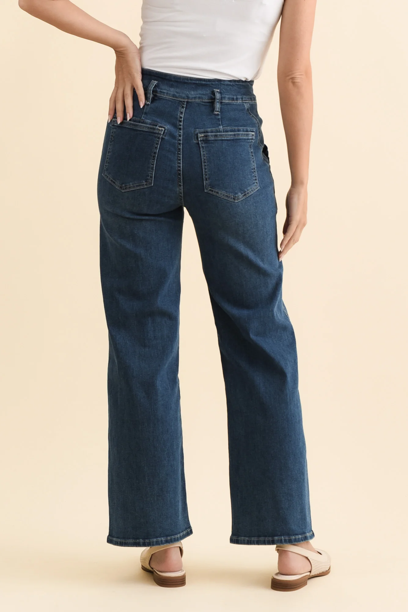 Orwell Blue Wide Leg Jeans - Image 5