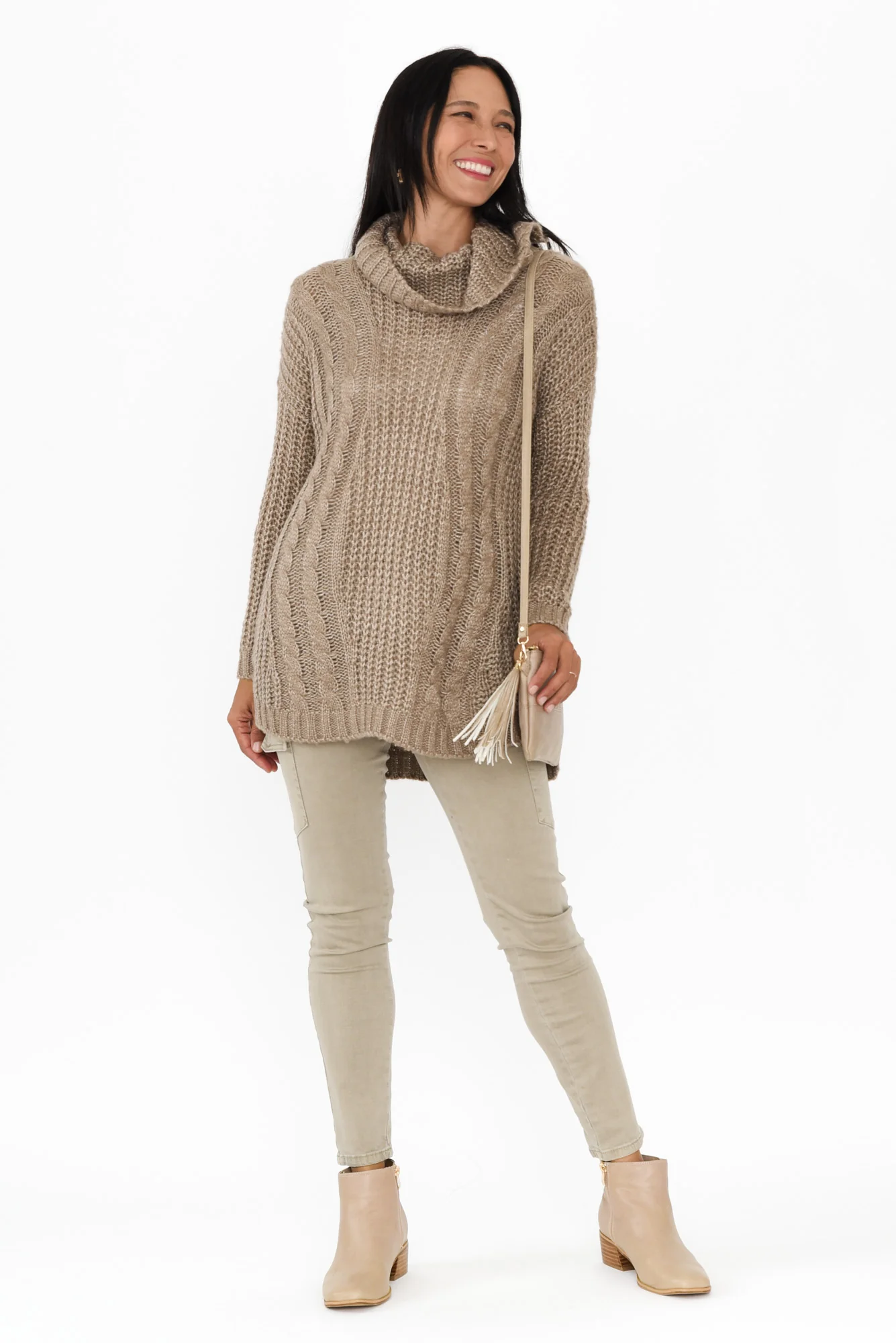 Paige Taupe Cargo Pants - Image 2