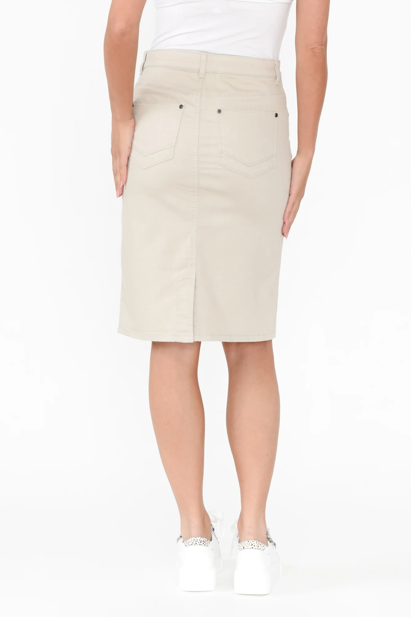 Palin Natural Zip Front Skirt - Image 5