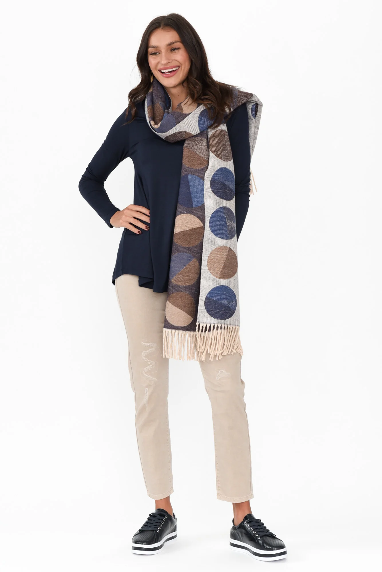 Pippa Dark Navy Bamboo Top - Image 2