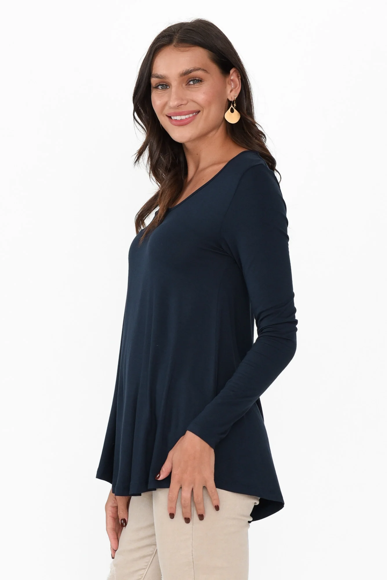 Pippa Dark Navy Bamboo Top - Image 3