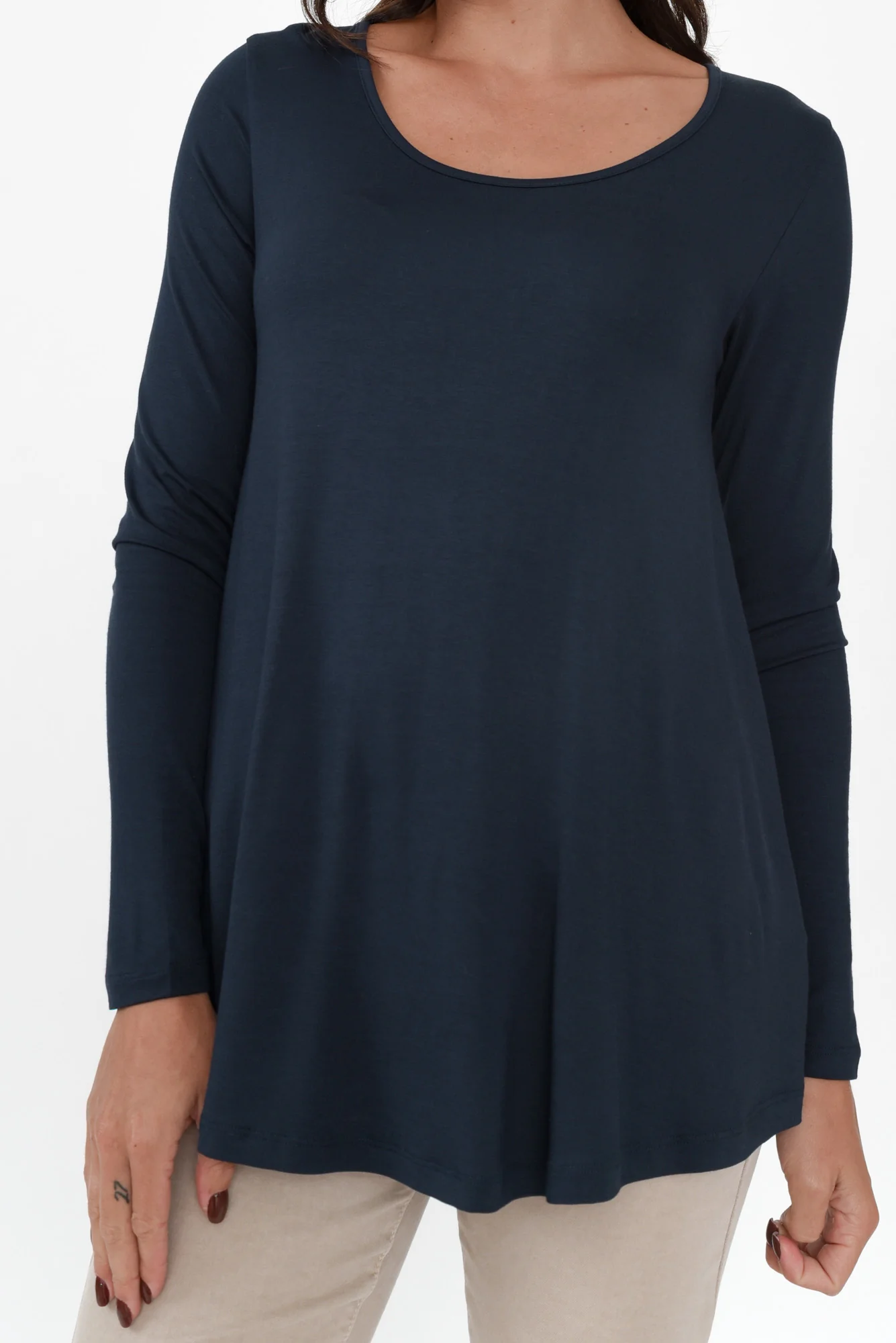 Pippa Dark Navy Bamboo Top - Image 5